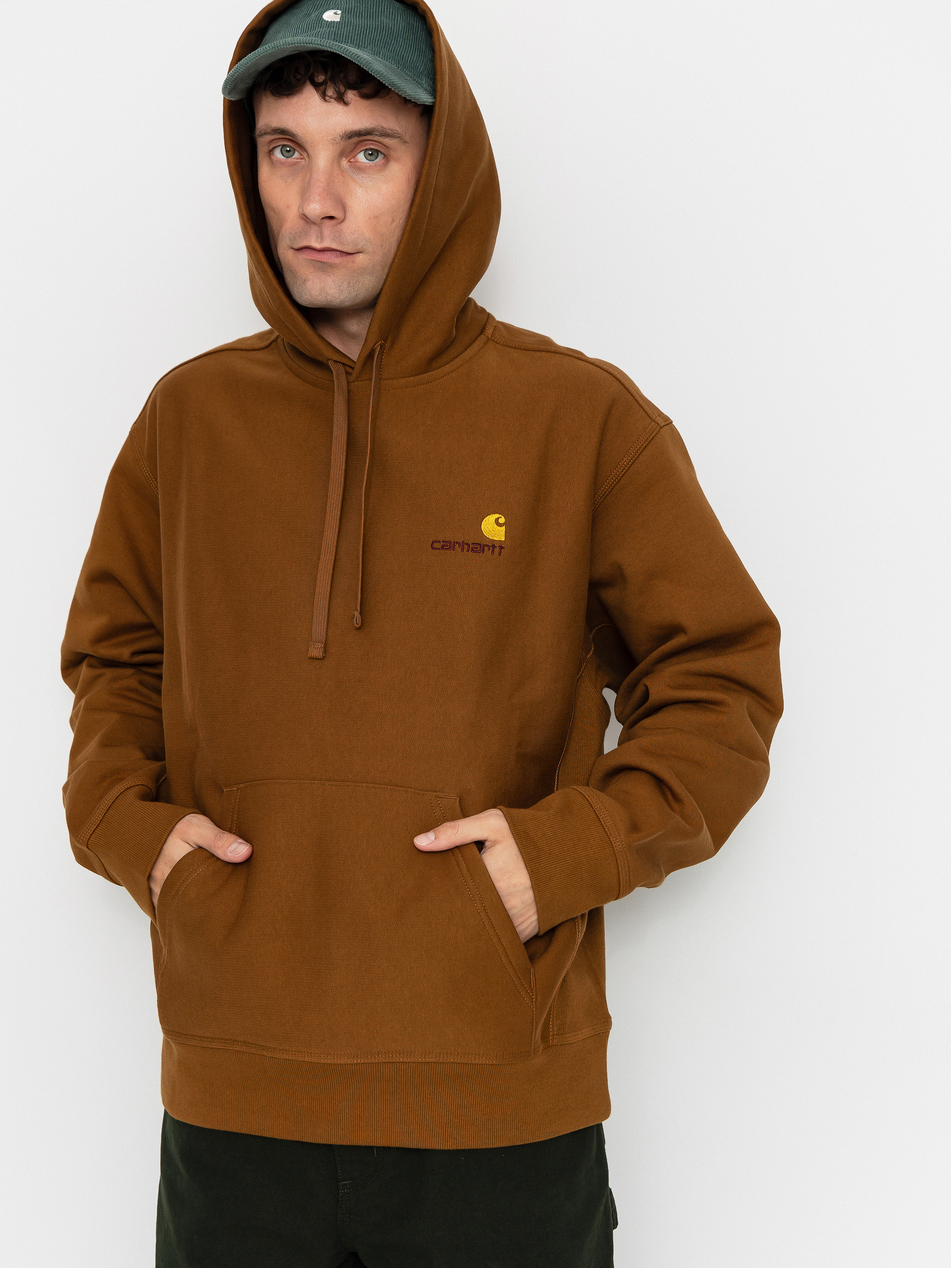 Худі Carhartt WIP American Script HD (hamilton brown)