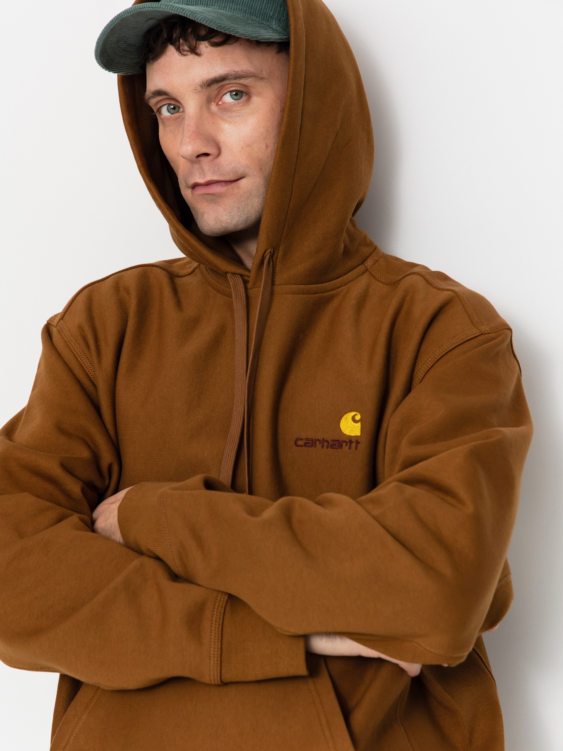 Худі Carhartt WIP American Script HD (hamilton brown)