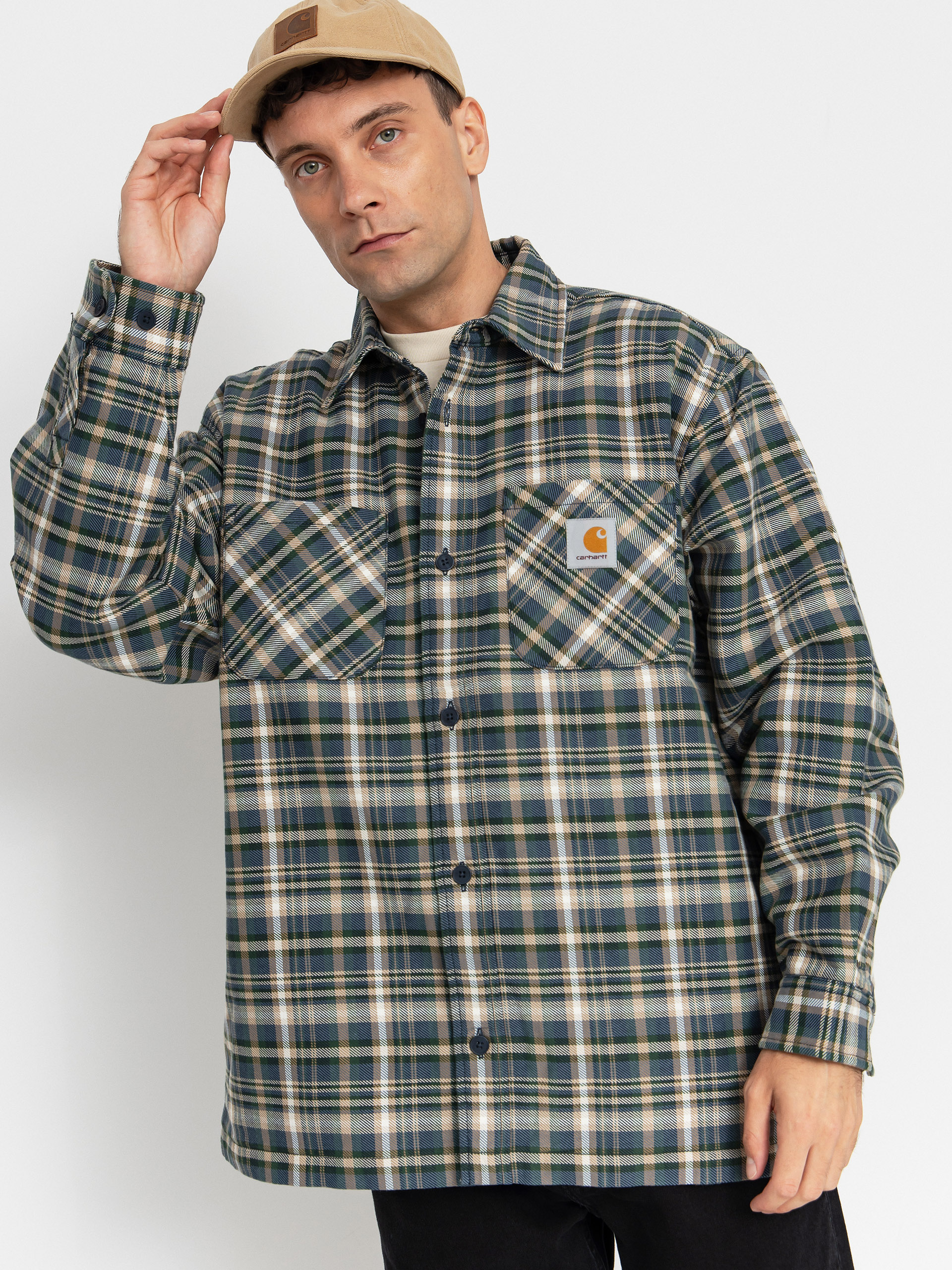 u041au0443u0440u0442u043au0430 Carhartt WIP Cronyn (cronyn check/dark navy)