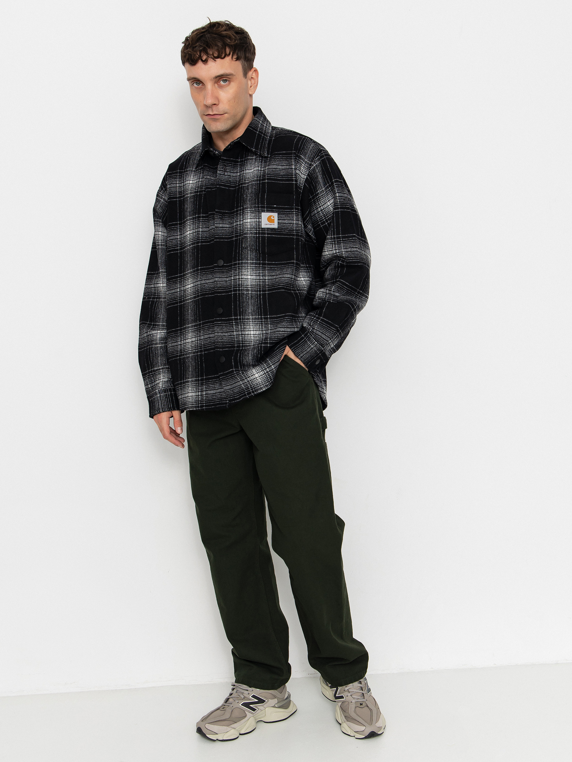 u041au0443u0440u0442u043au0430 Carhartt WIP Brennan (brennan check/black/wax)