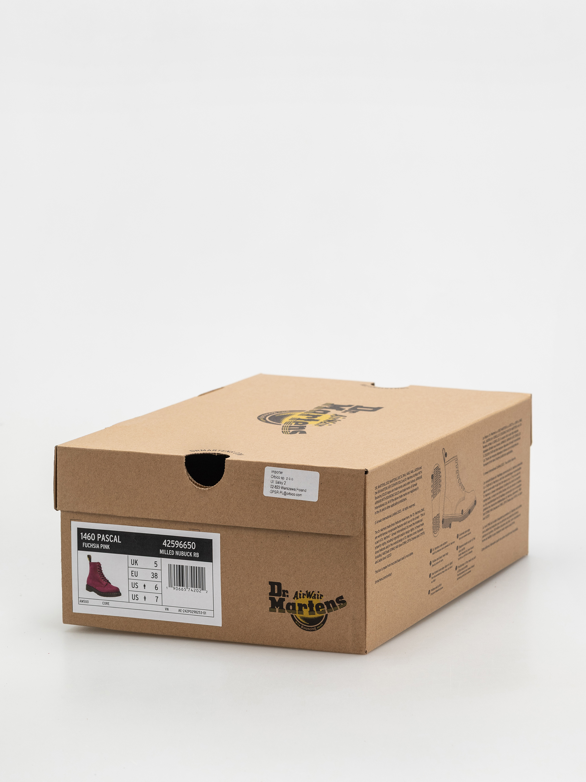 Взуття Dr. Martens 1460 Pascal (fuchsia pink milled nubuck rb)