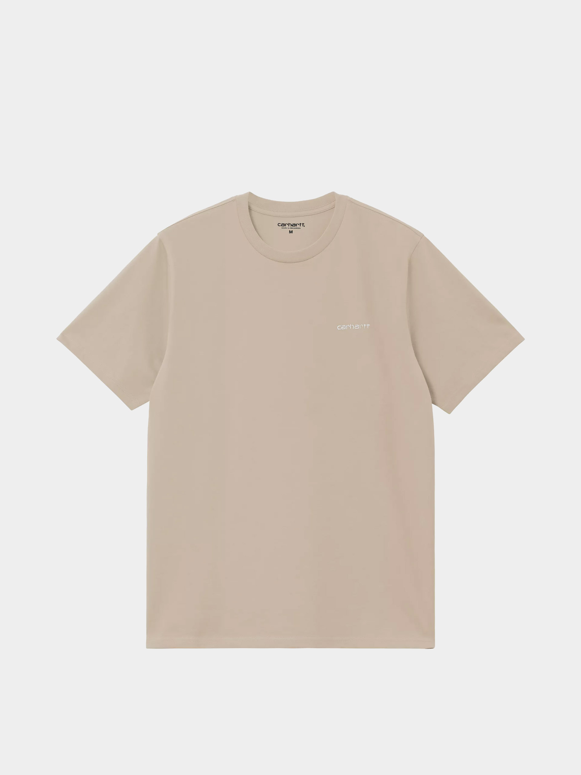 Футболка Carhartt WIP Script Embroidery (fleur de sel/white)
