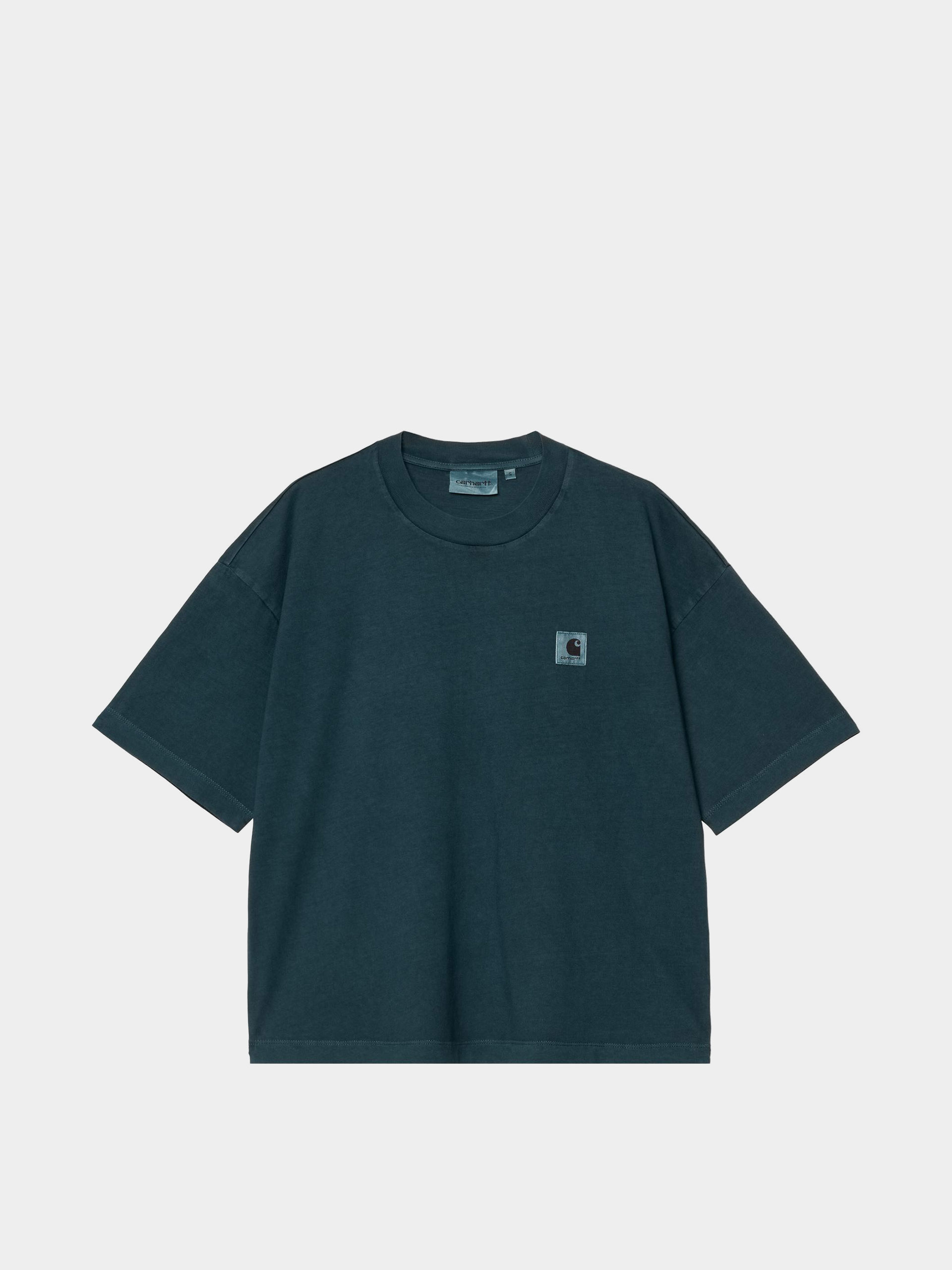 Футболка Carhartt WIP Nelson Wmn (deep lagoon/garment dyed)