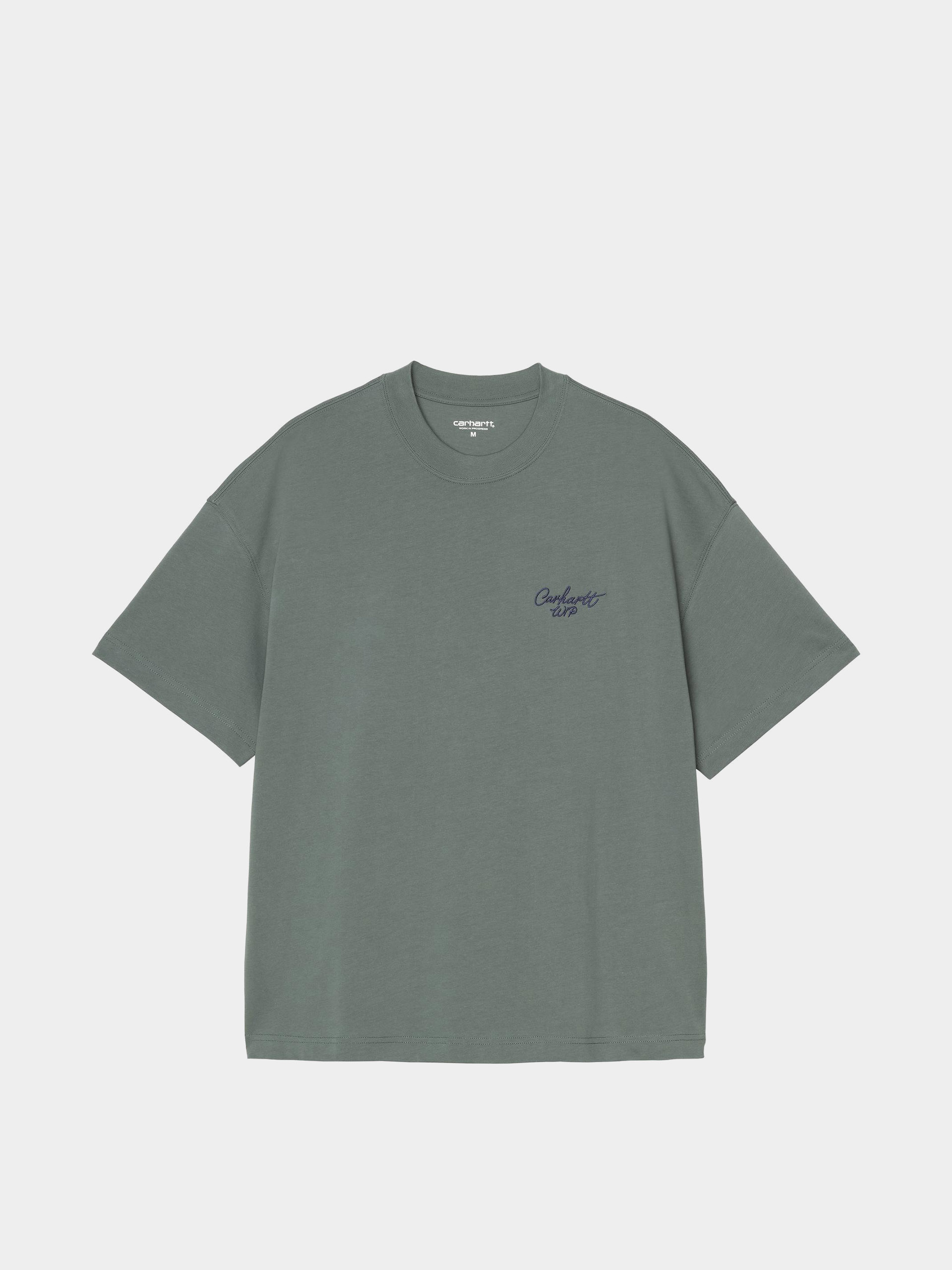Футболка Carhartt WIP Signature Script (silver pine/jupiter)