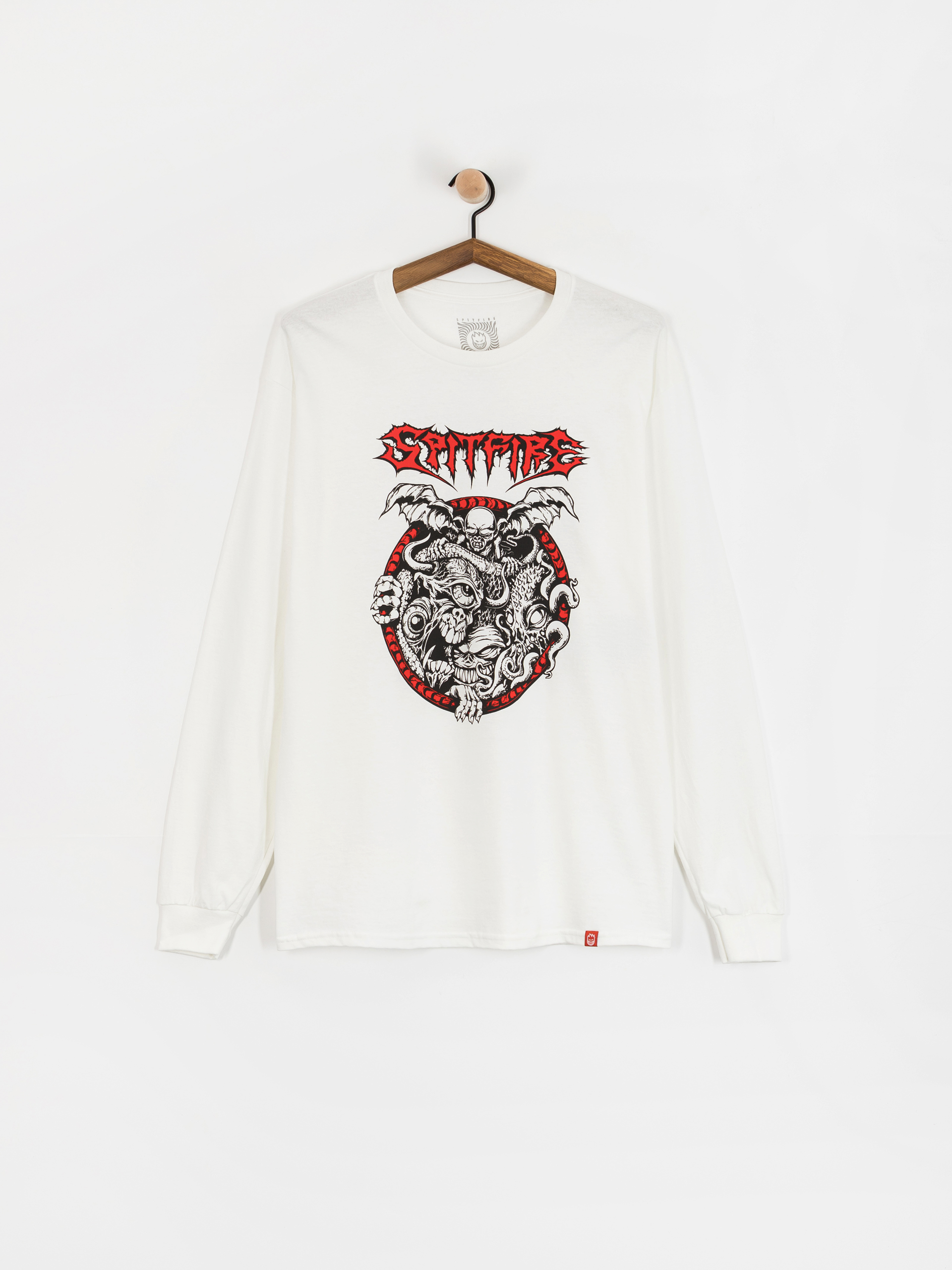 Лонгслів Spitfire Demon Gate (white w/black&red print)