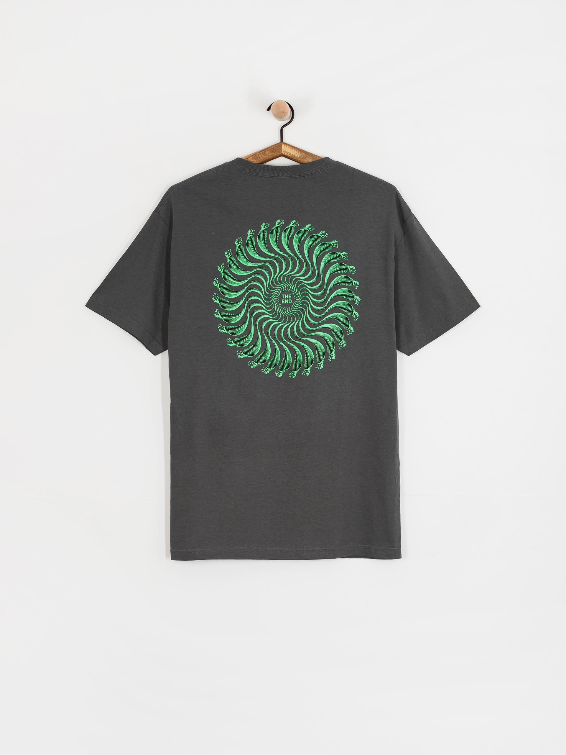 Футболка Spitfire Snake Classic (charcoal solid w/green&black print)