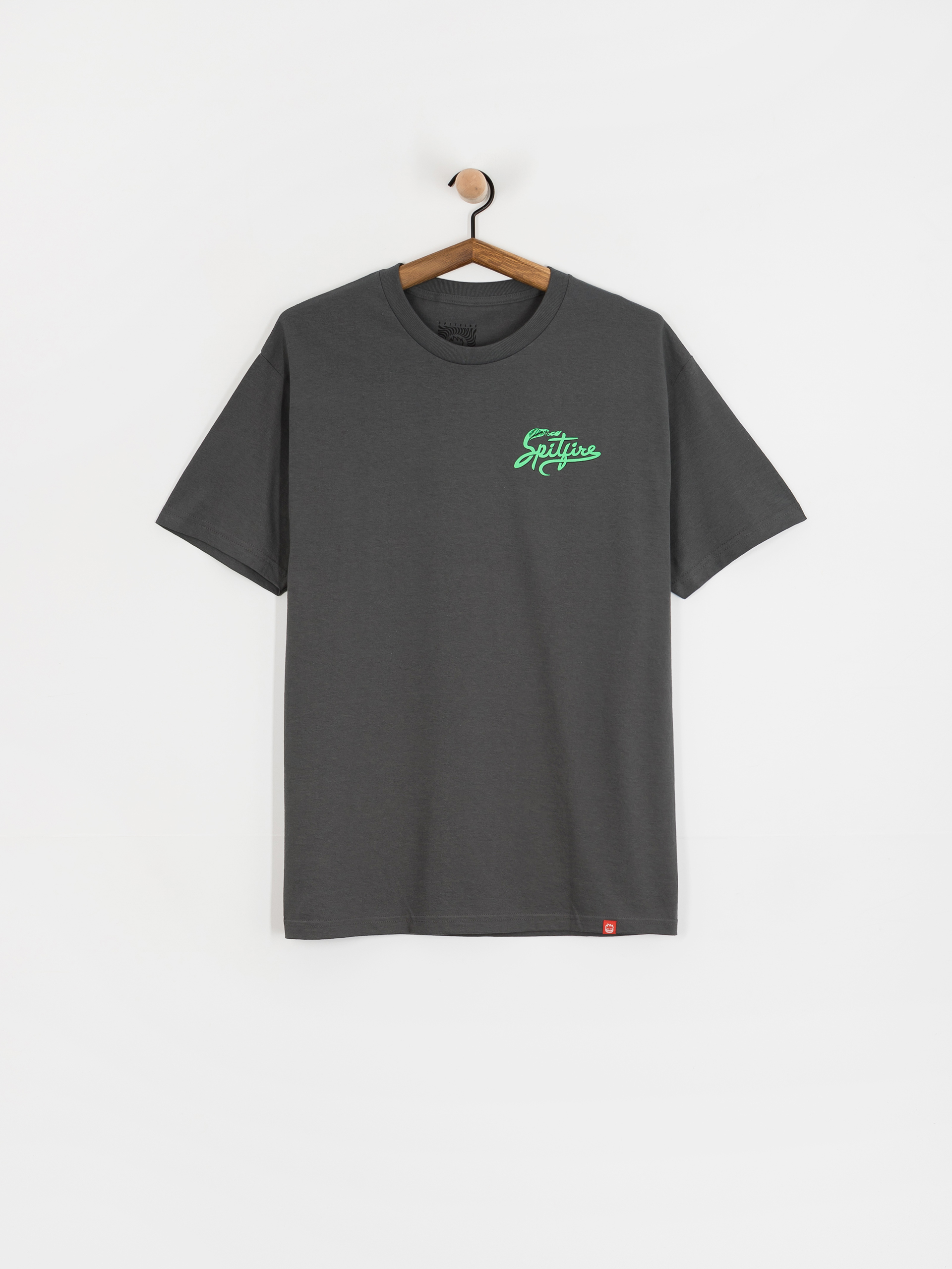 Футболка Spitfire Snake Classic (charcoal solid w/green&black print)