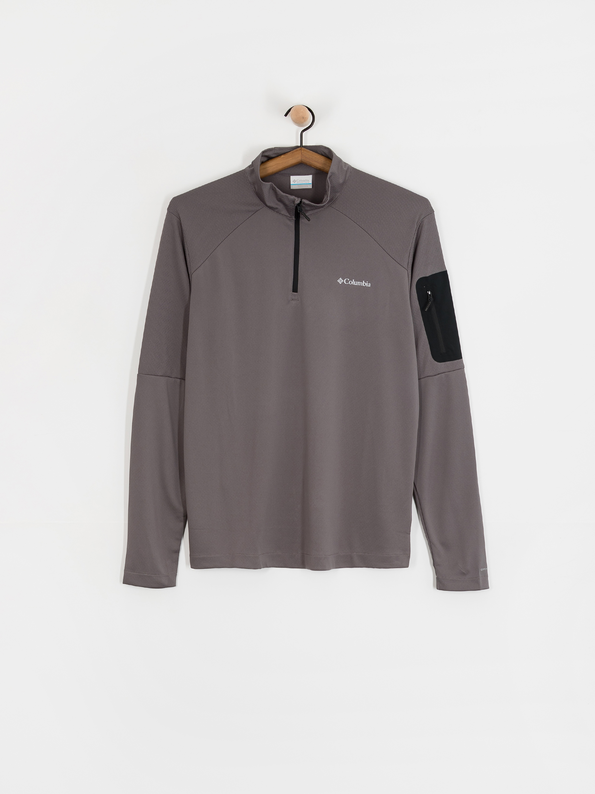 Чоловічий Флісовий светр Columbia Tech Knit 1/4 Zip (city grey/blac)
