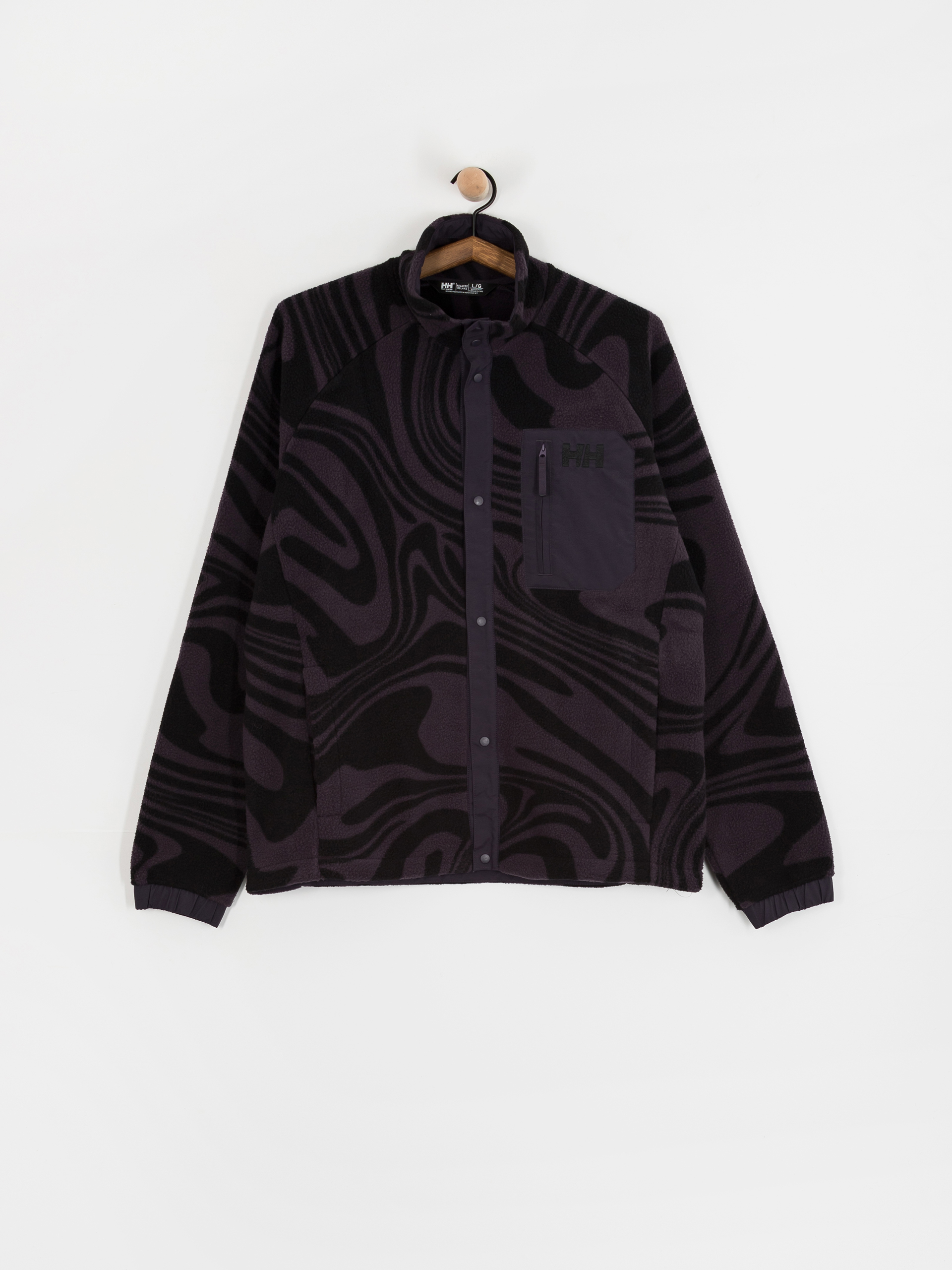 Флісовий светр Helly Hansen Panorama Printed Pile Snap (black grape swirl aop)