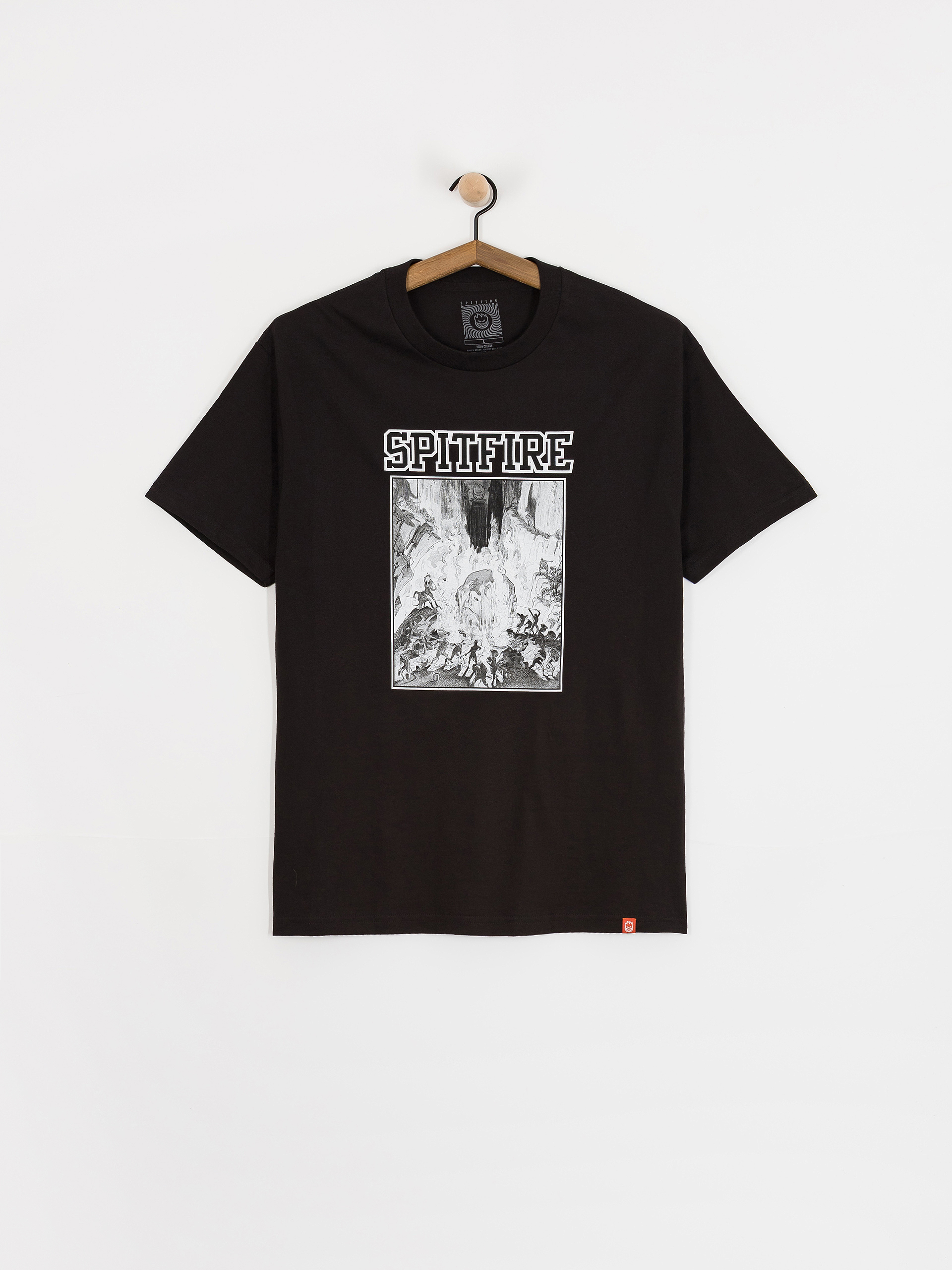 Футболка Spitfire Inferno (black w/black&white prints)