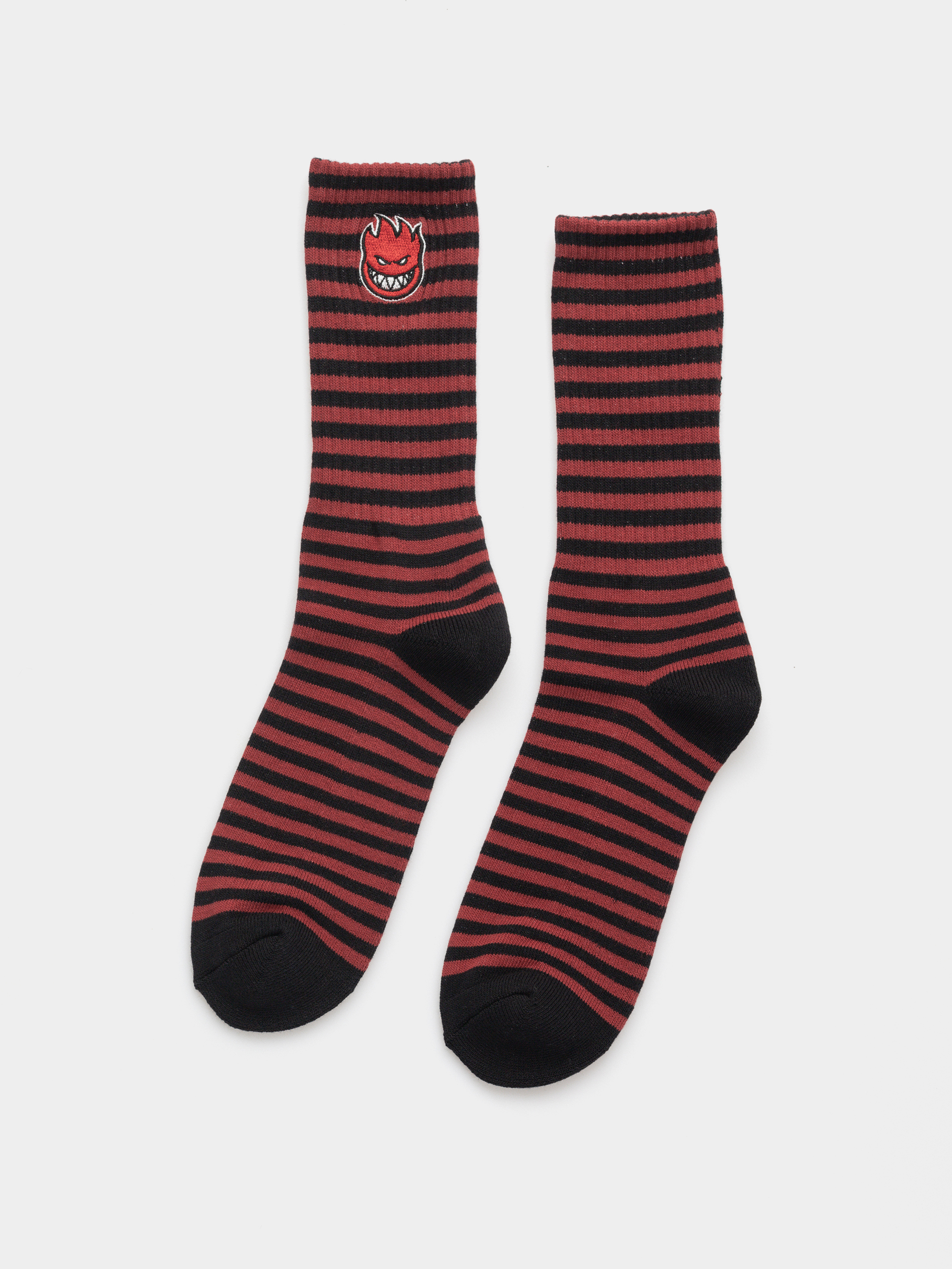  Шкарпетки Spitfire Bighead Fill Emb Stripe (black/dr red)