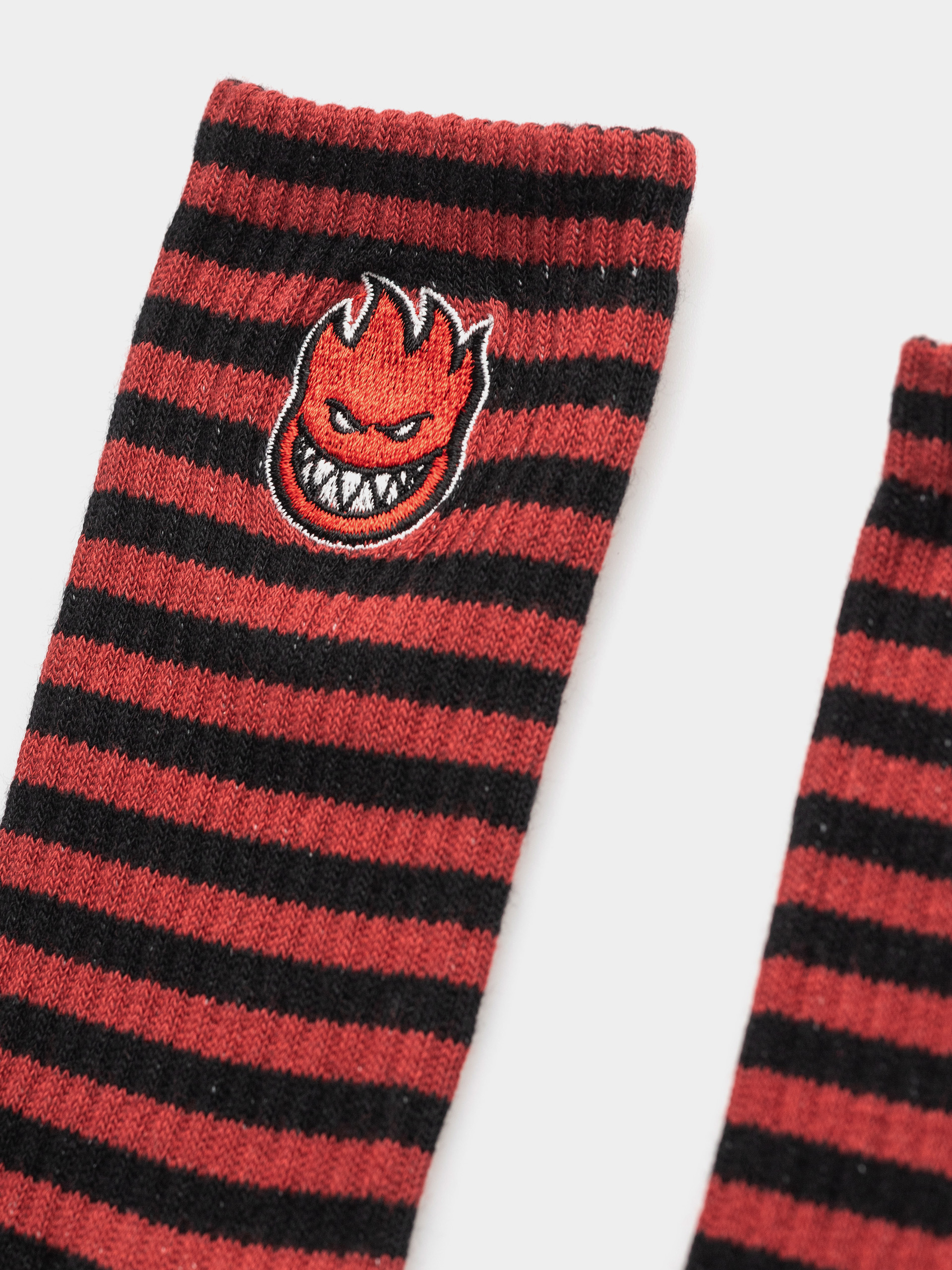  Шкарпетки Spitfire Bighead Fill Emb Stripe (black/dr red)