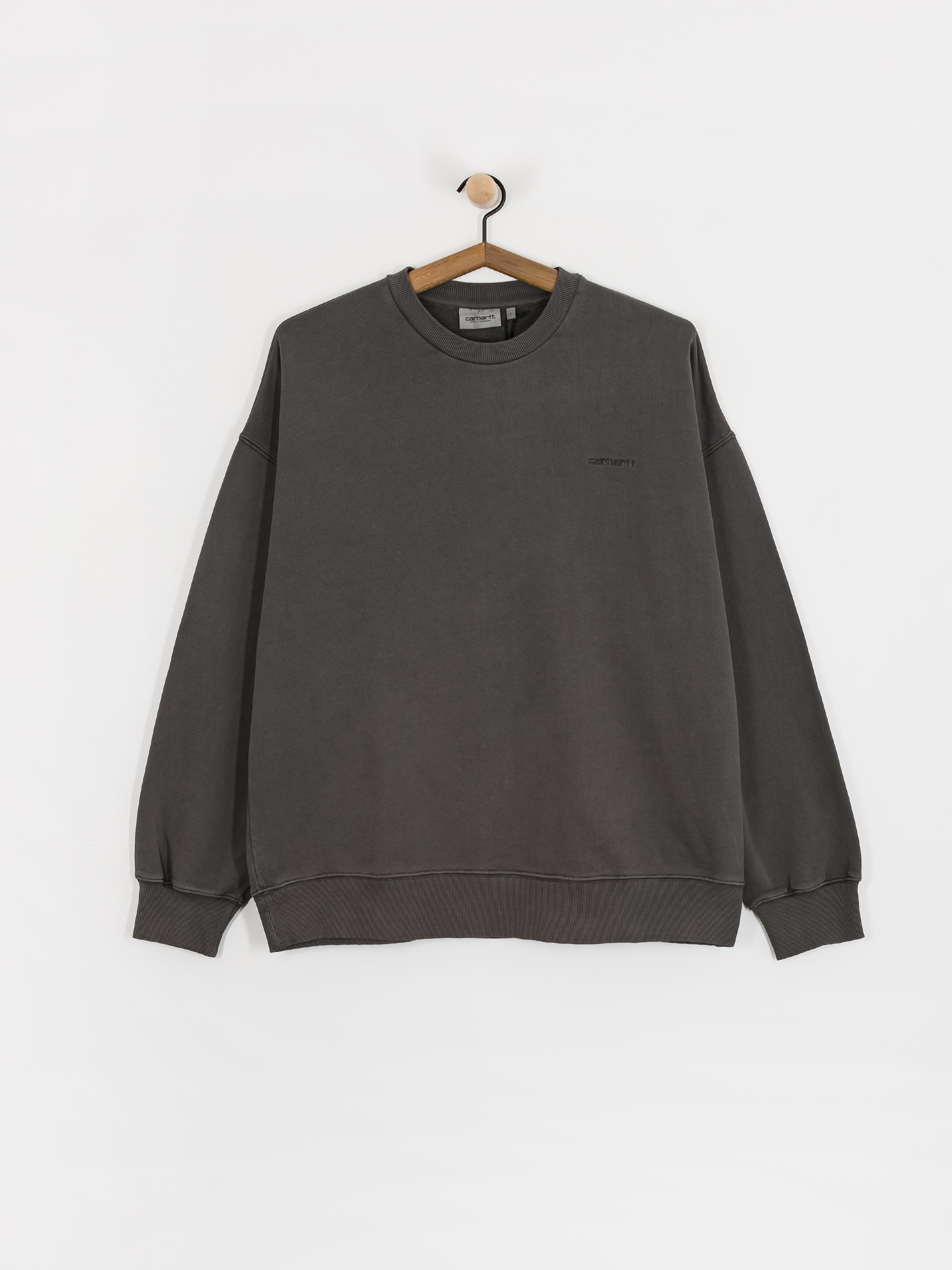 Світшот Carhartt WIP Benton (graphite/garment dyed)