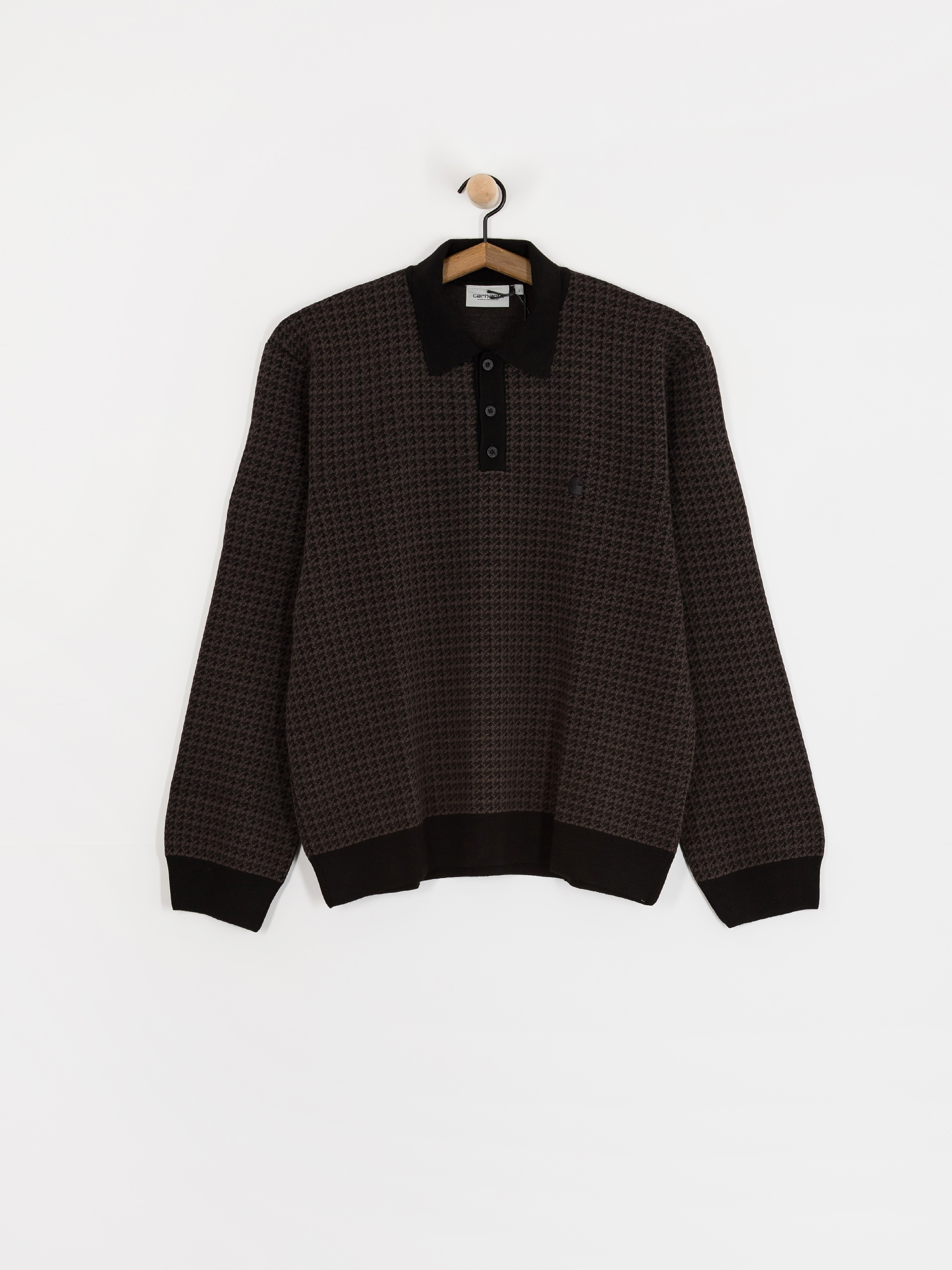Светр Carhartt WIP Lowis Polo (lowis houndstooth/vitola heather)