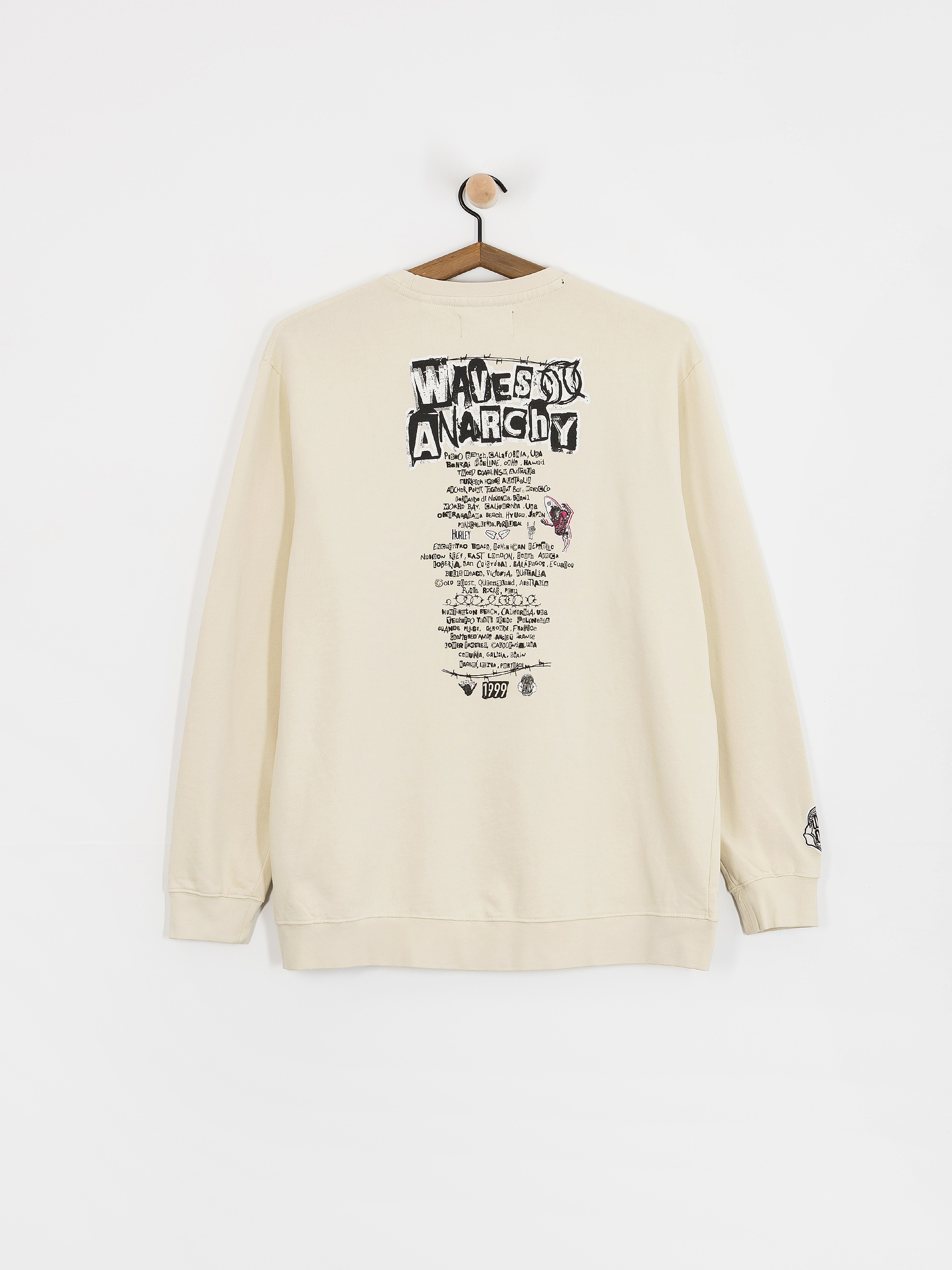 Світшот Hurley Wave Anarchy (bone)