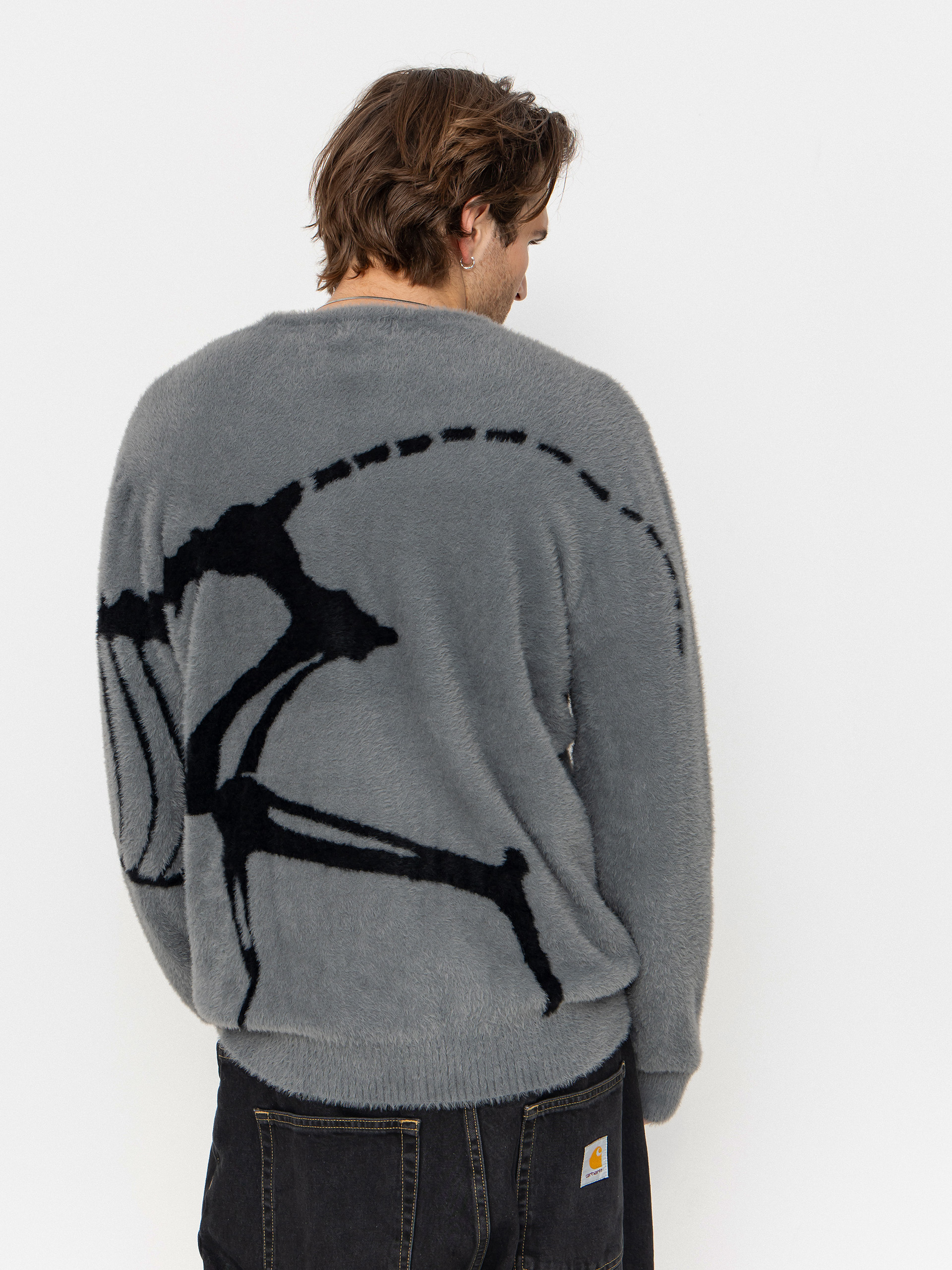 Светр RipNDip Fossil Mohair Knit (charcoal)
