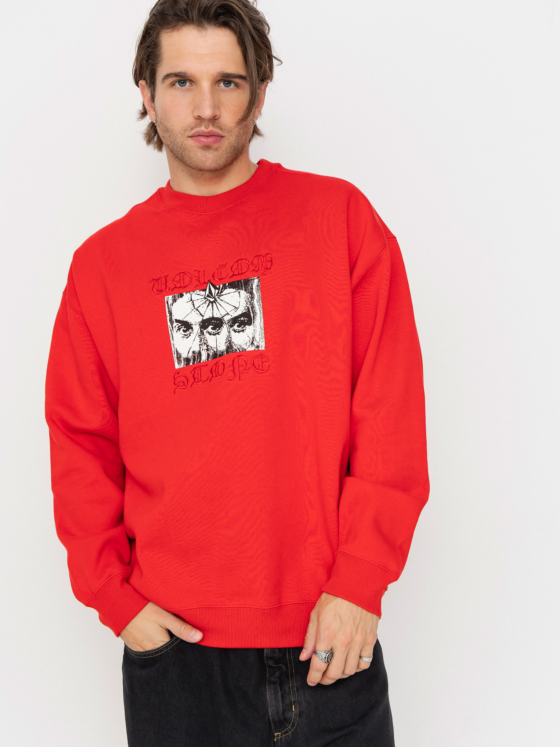 Світшот Volcom Stoneye Crew (lifeguard red)