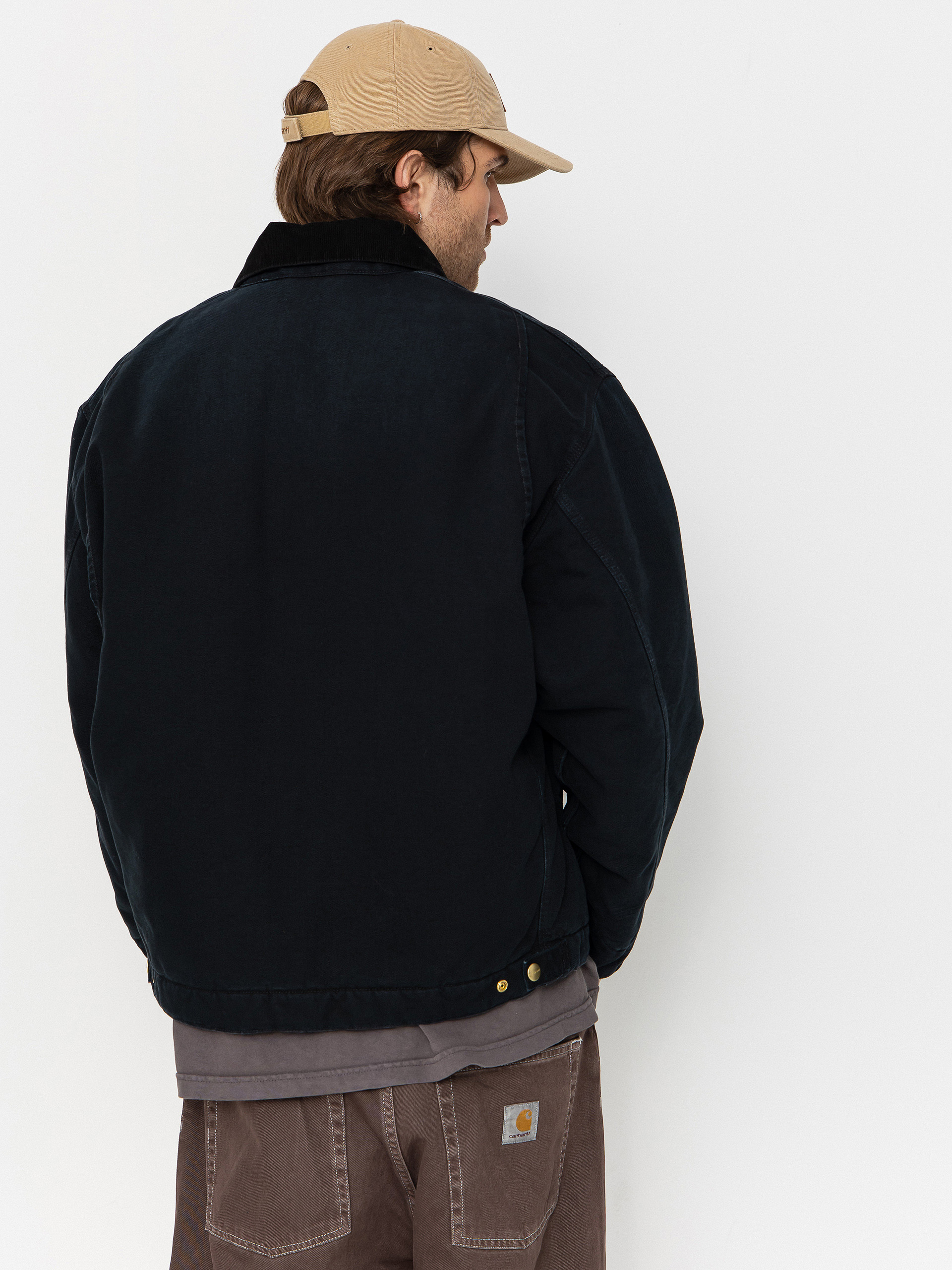 Куртка Carhartt WIP OG Detroit (black/black/stone canvas)