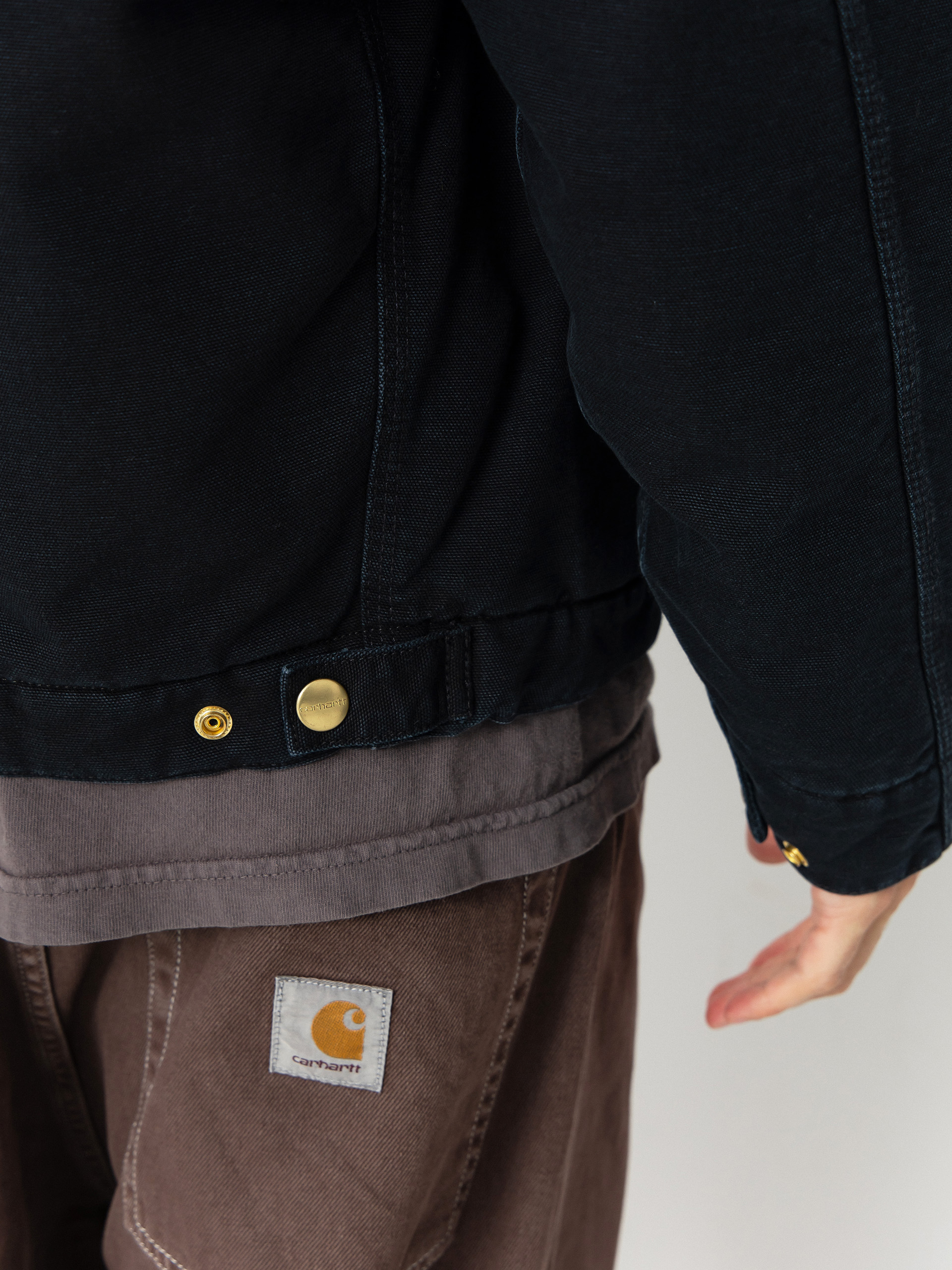 Куртка Carhartt WIP OG Detroit (black/black/stone canvas)