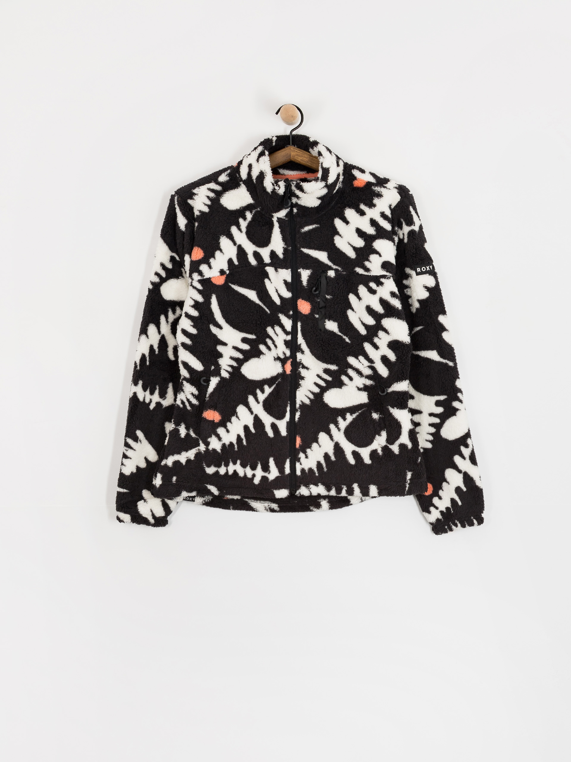 Жіночий Флісовий светр Roxy Alabama Full Zip Printed (anthracite roxy pro)