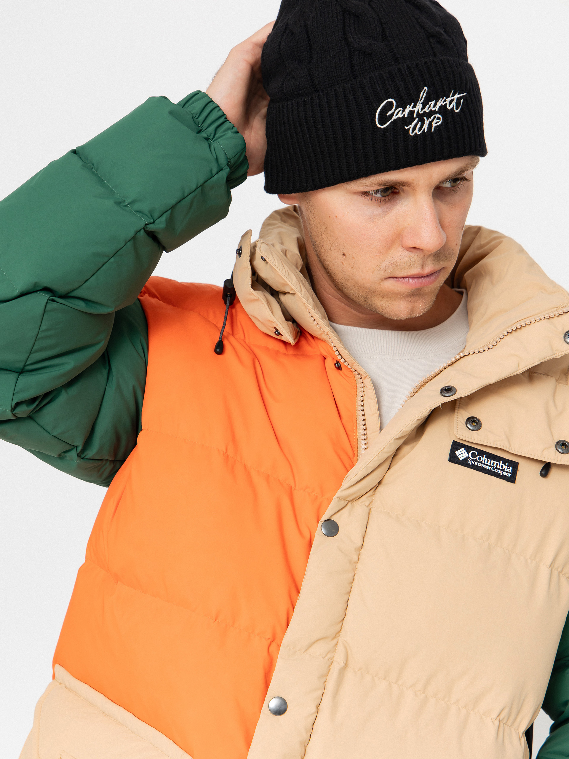 Куртка Columbia Wallowa Down Hooded (canoe/zing/rain forest/black)