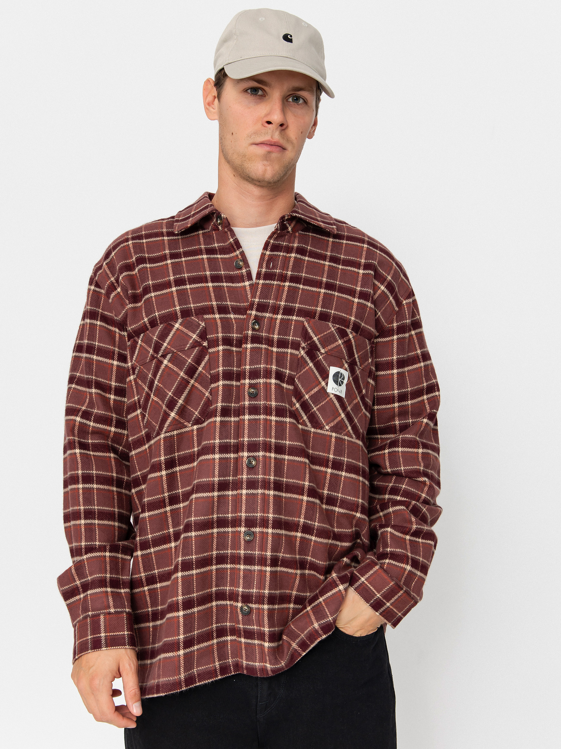 Сорочка Polar Skate Mike Flannel (oxblood check)