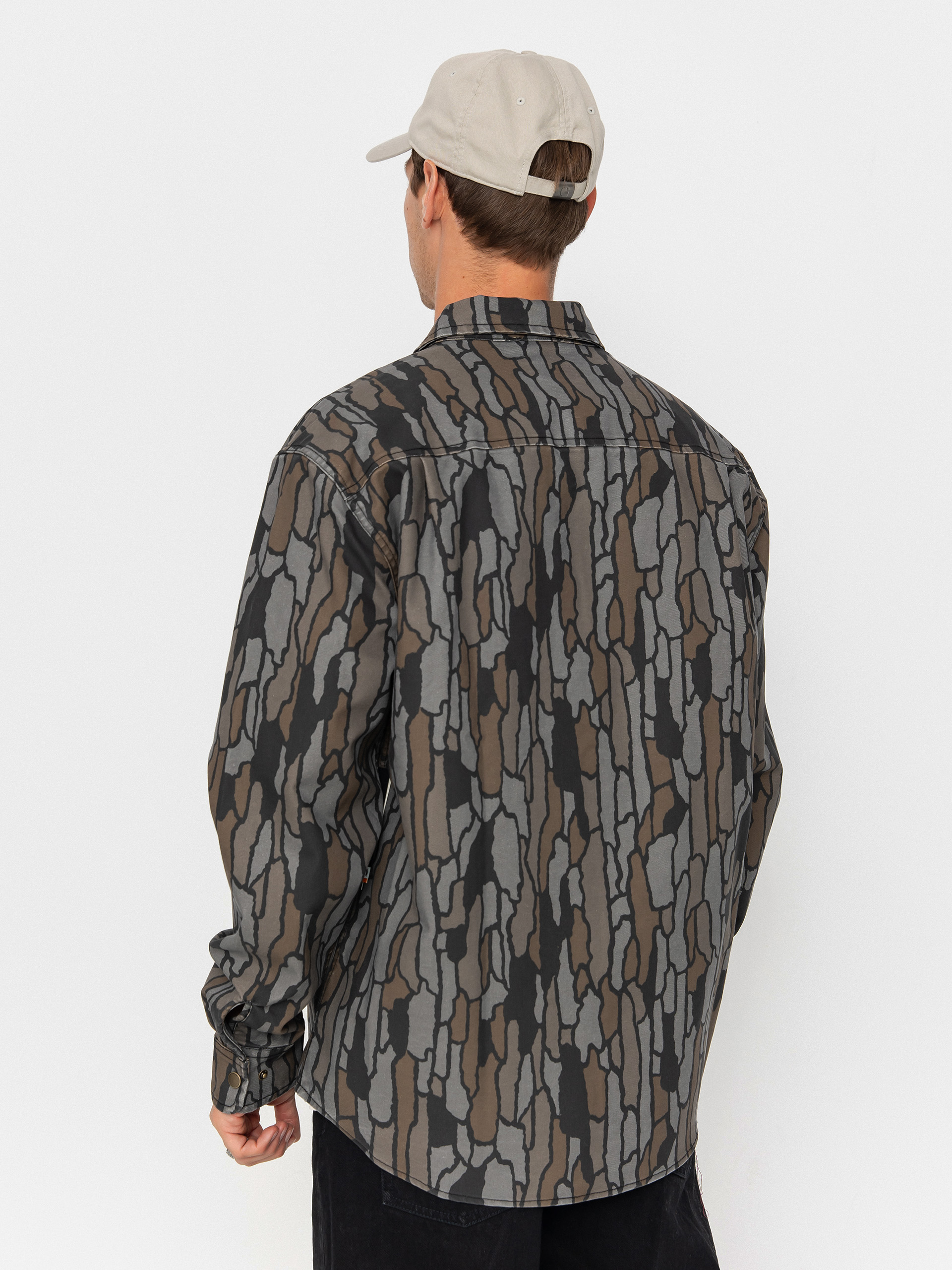 Сорочка Brixton Builders Stretch Overshirt (bark camo)