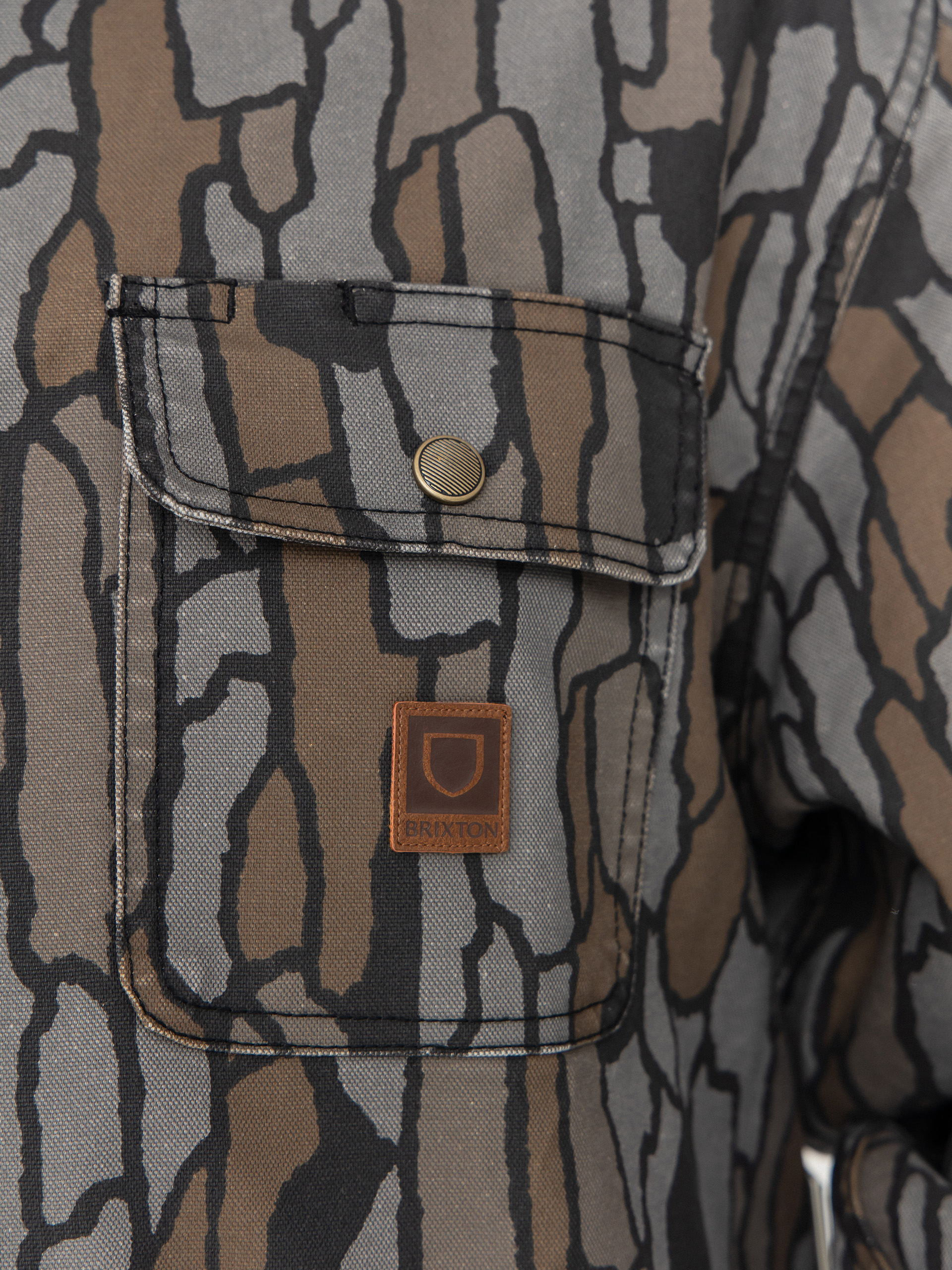 Сорочка Brixton Builders Stretch Overshirt (bark camo)