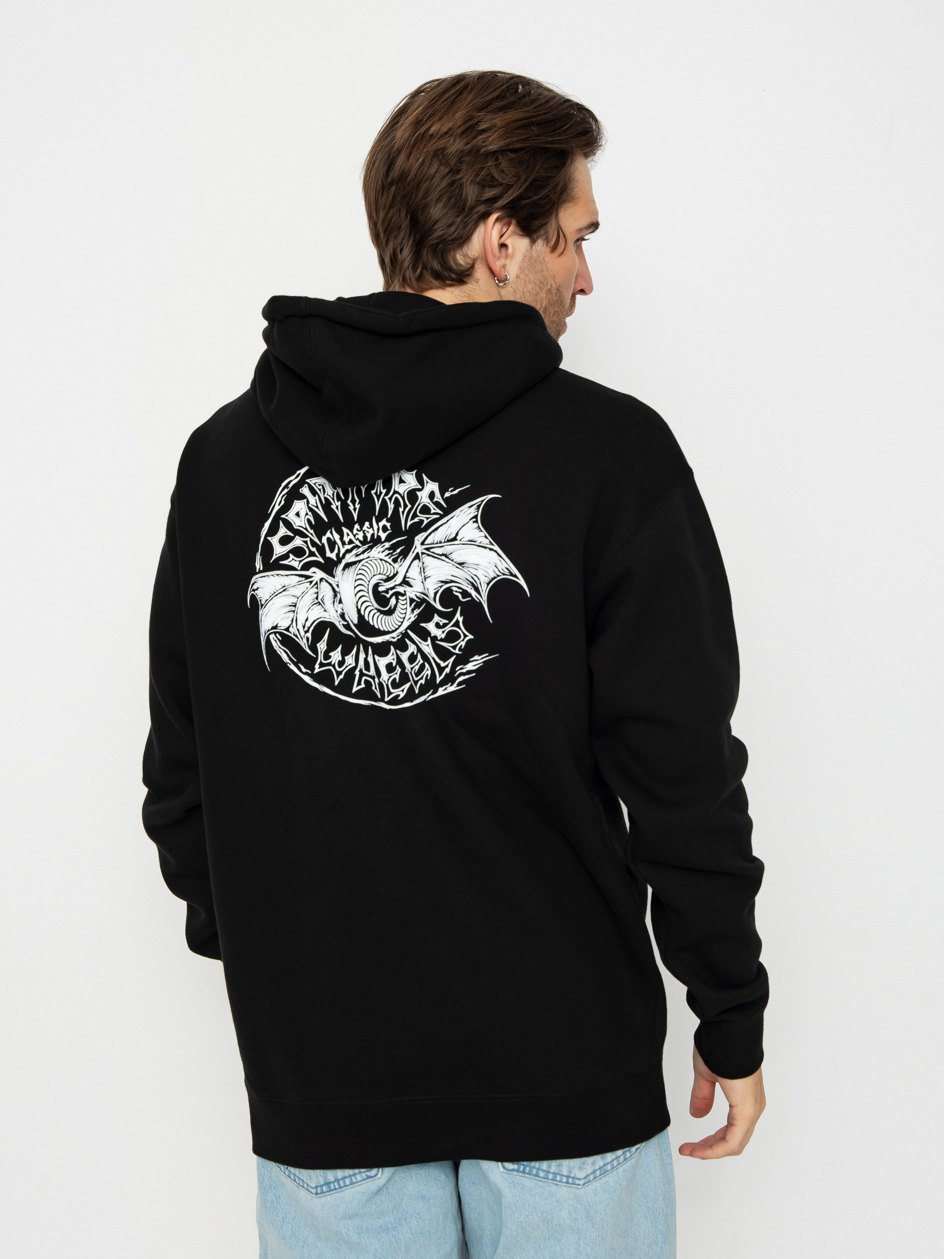 Світшот Spitfire Batwing Classic (black w/white prints)