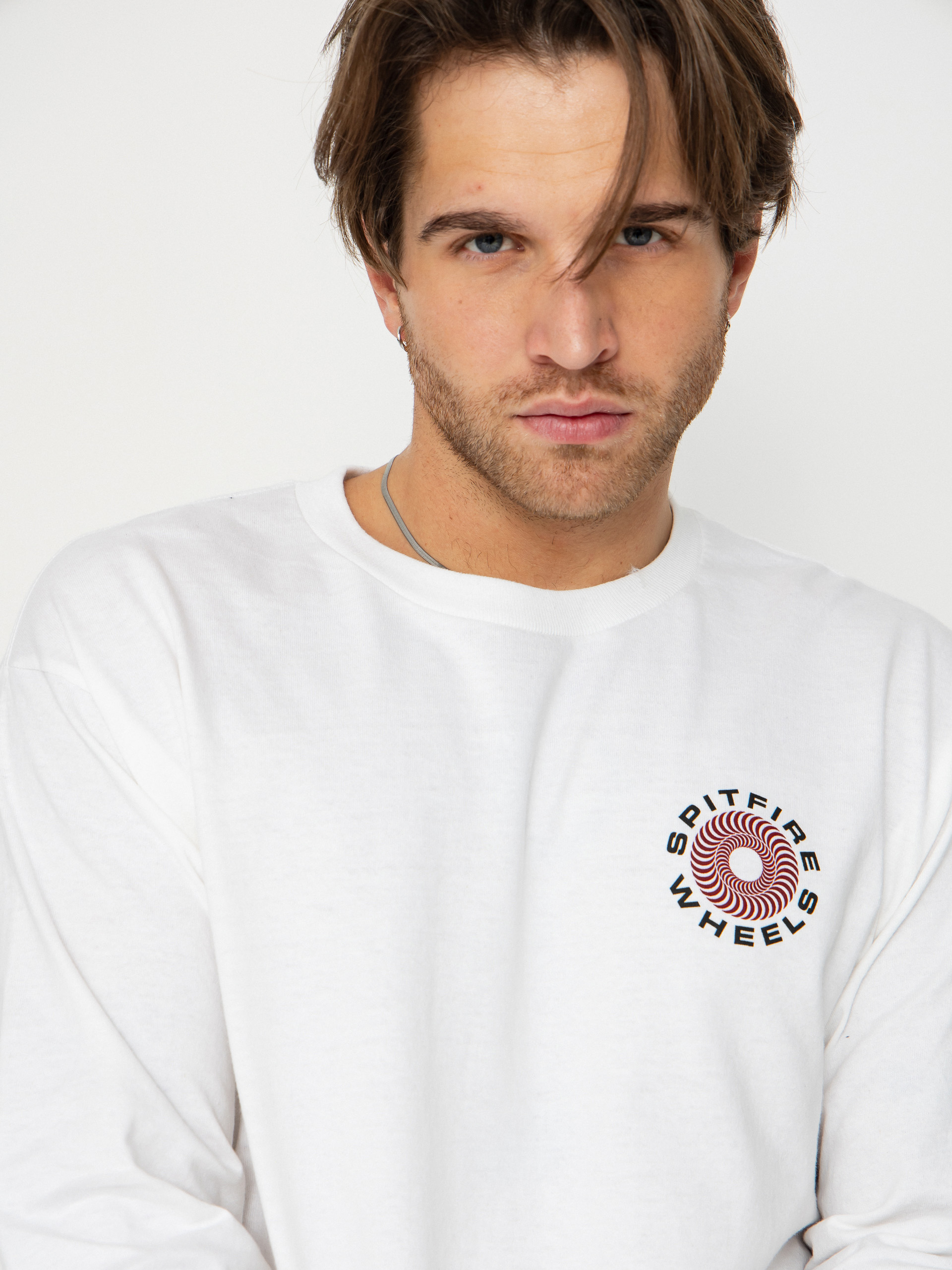 Лонгслів Spitfire Classic 87 Swirl Fade Fill (white w/red&black fade prints)