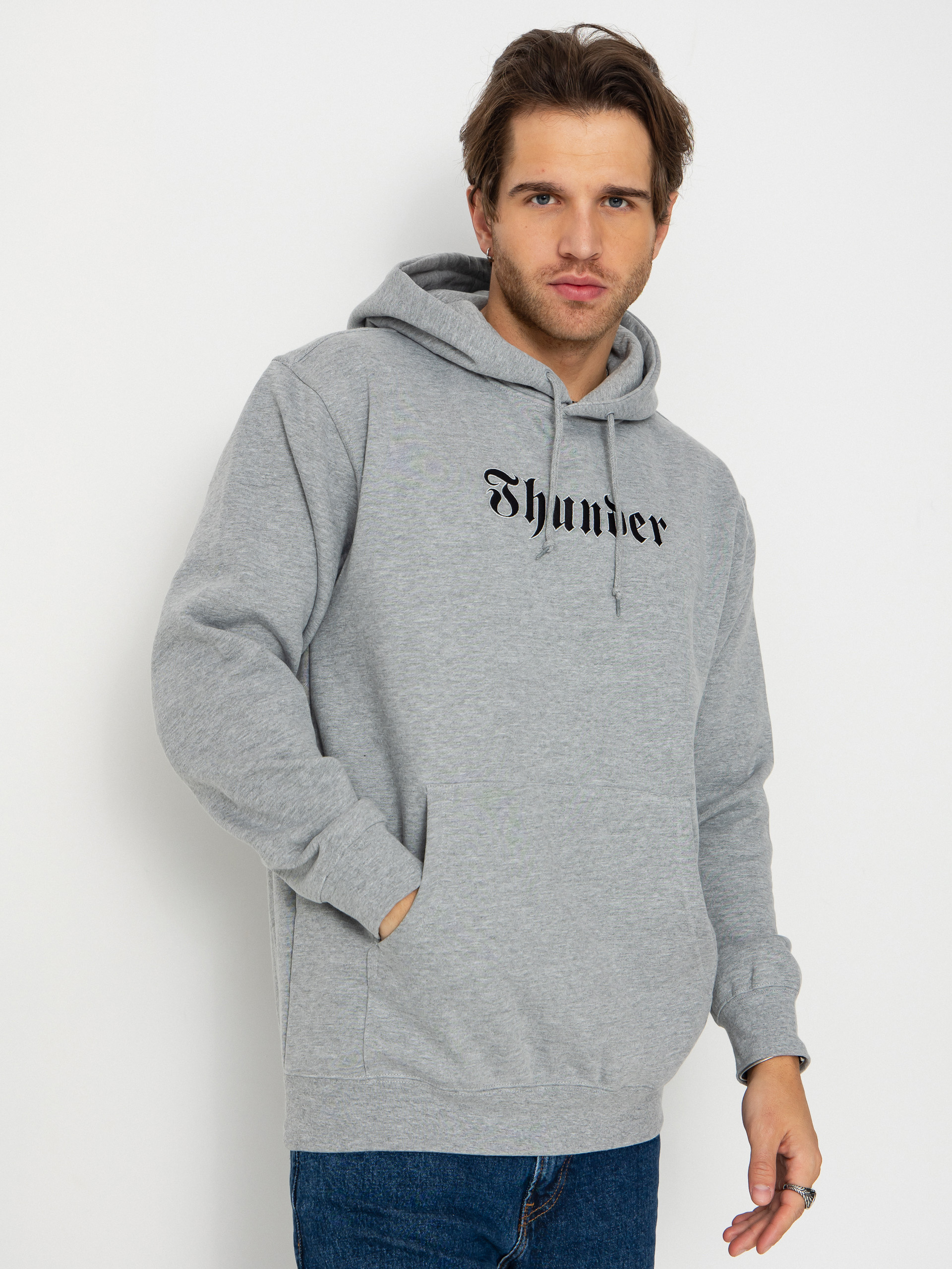 Світшот Thunder Script (heather grey w/black embroidery)