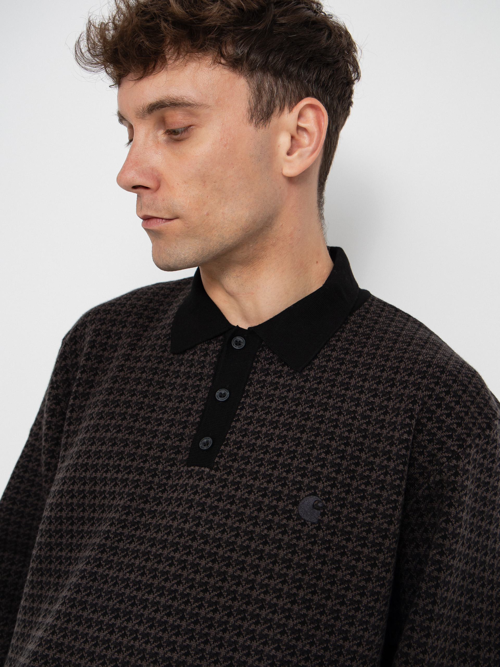 Светр Carhartt WIP Lowis Polo (lowis houndstooth/vitola heather)
