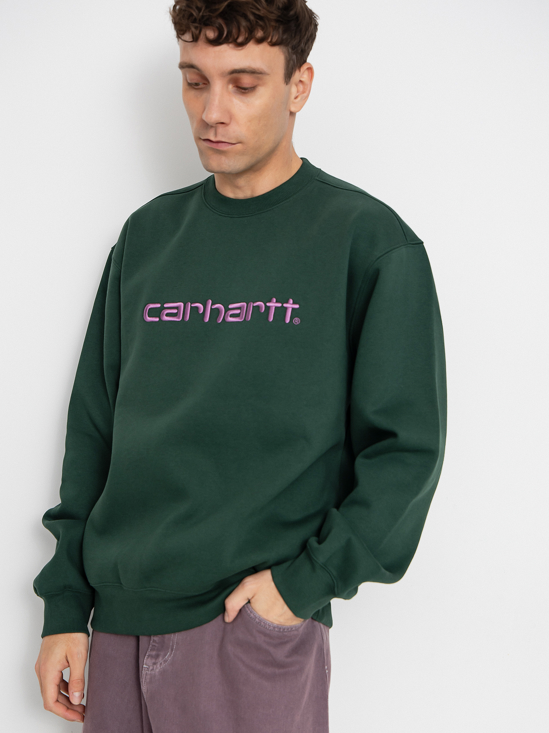 Світшот Carhartt WIP Carhartt (sycamore tree/phlox)