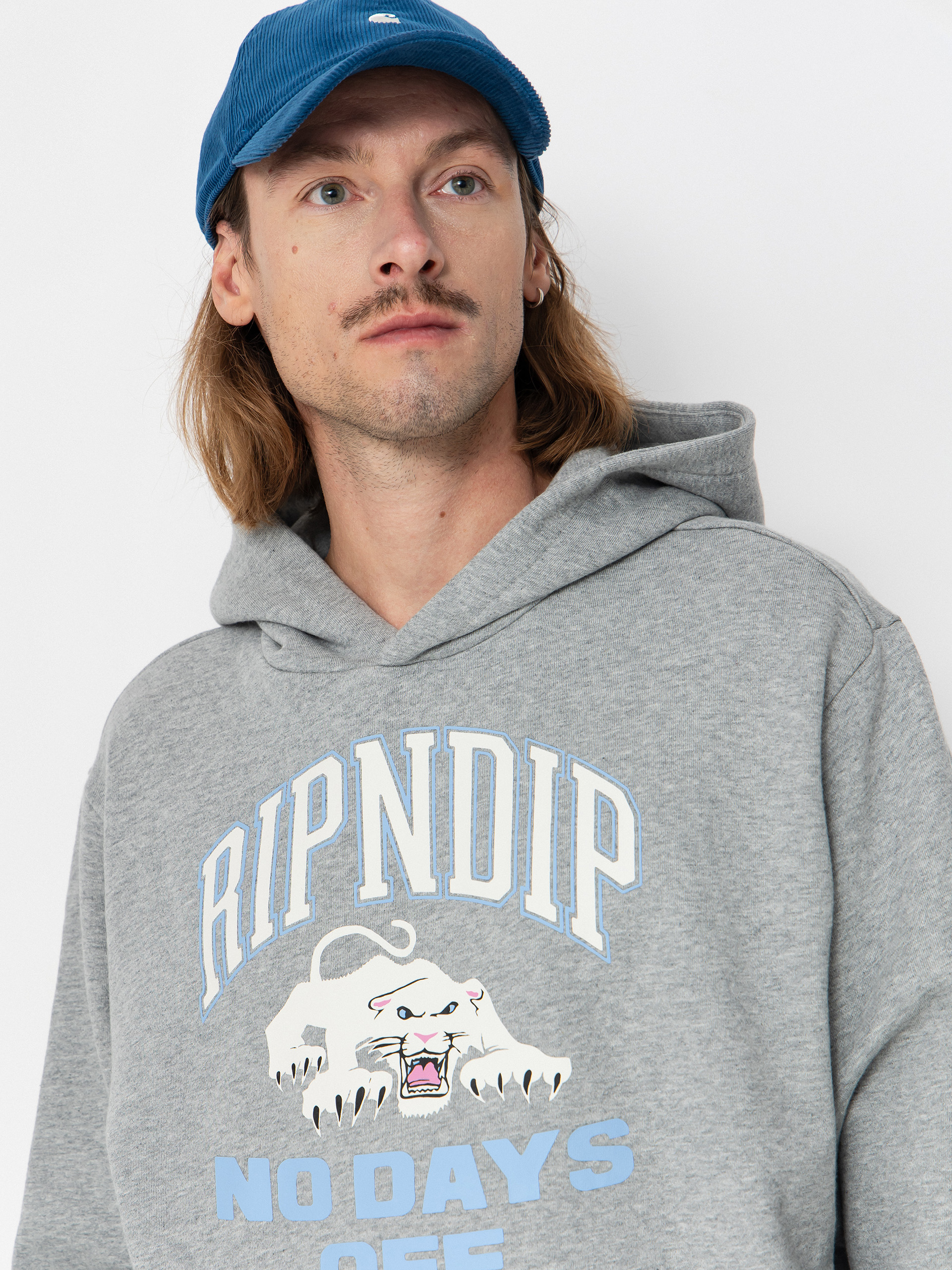 Худі RipNDip White Panther HD (heather grey)