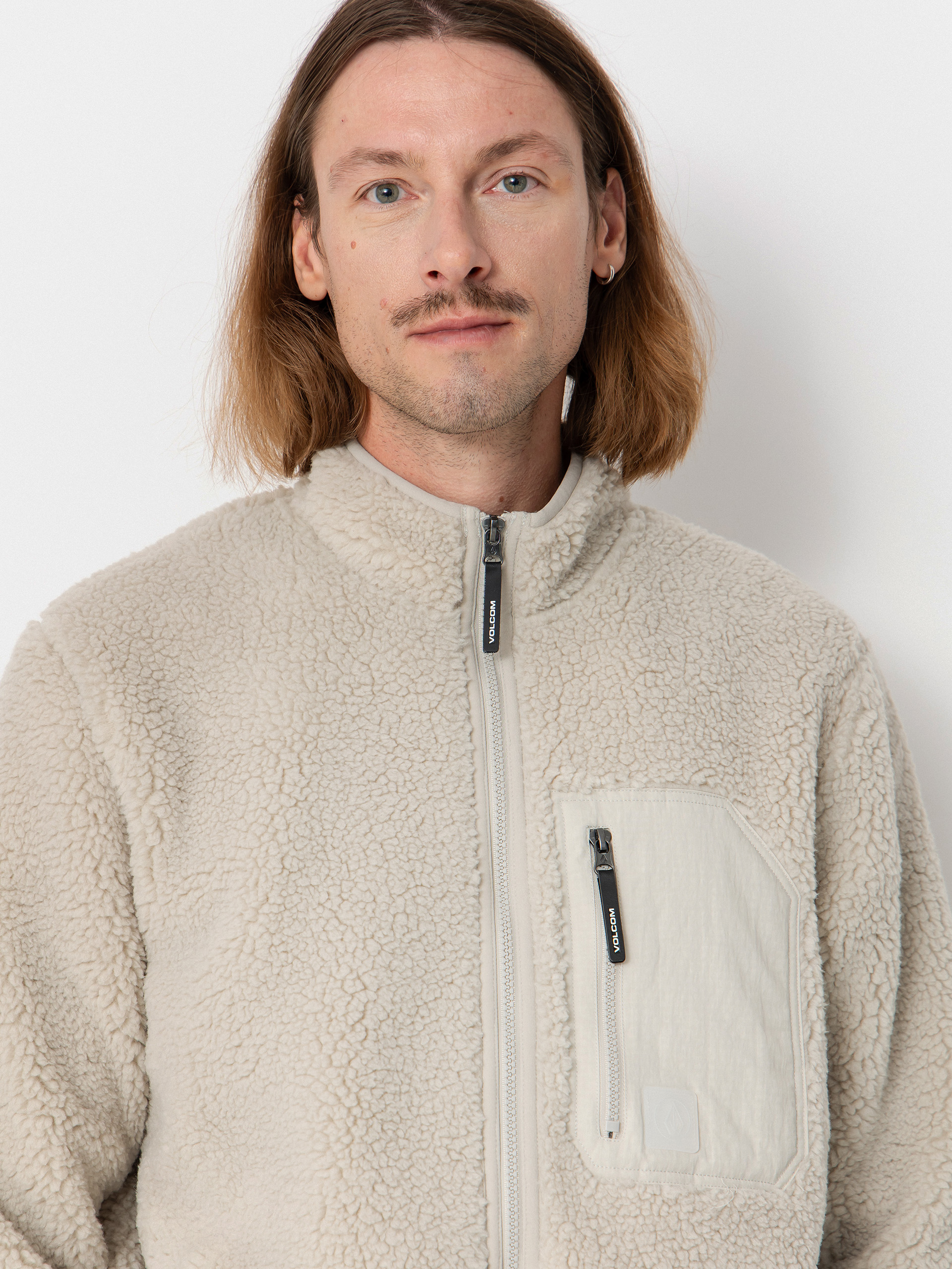 Чоловічий Флісовий светр Volcom Muzzer Fuzzar (stone)