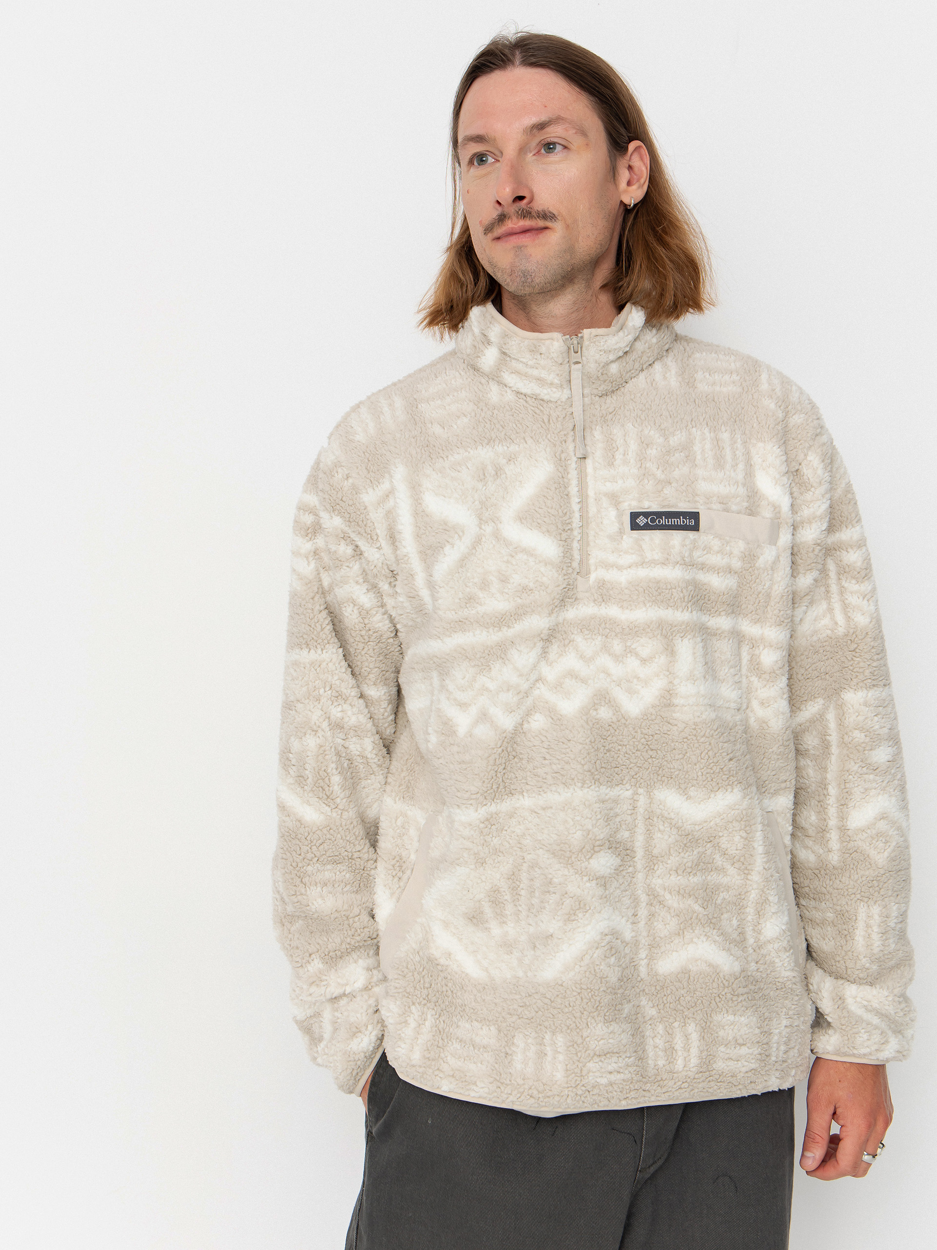 Чоловічий Флісовий светр Columbia Rugged Ridge High Pile Half Zip (dark stone deschutes days)