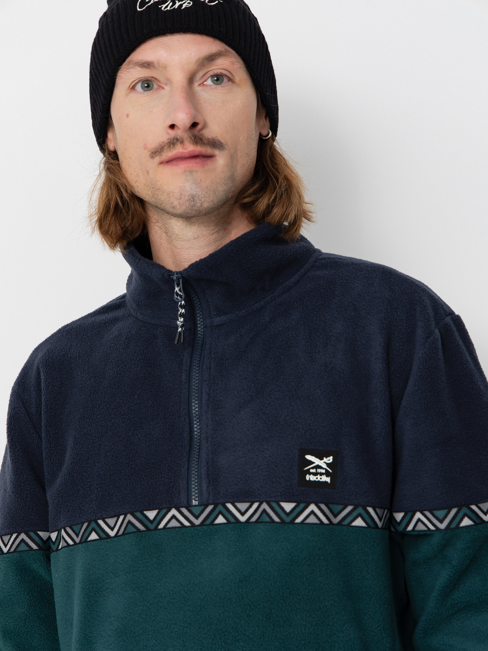 Чоловічий Флісовий светр Iriedaily Monte Noe (blue green)