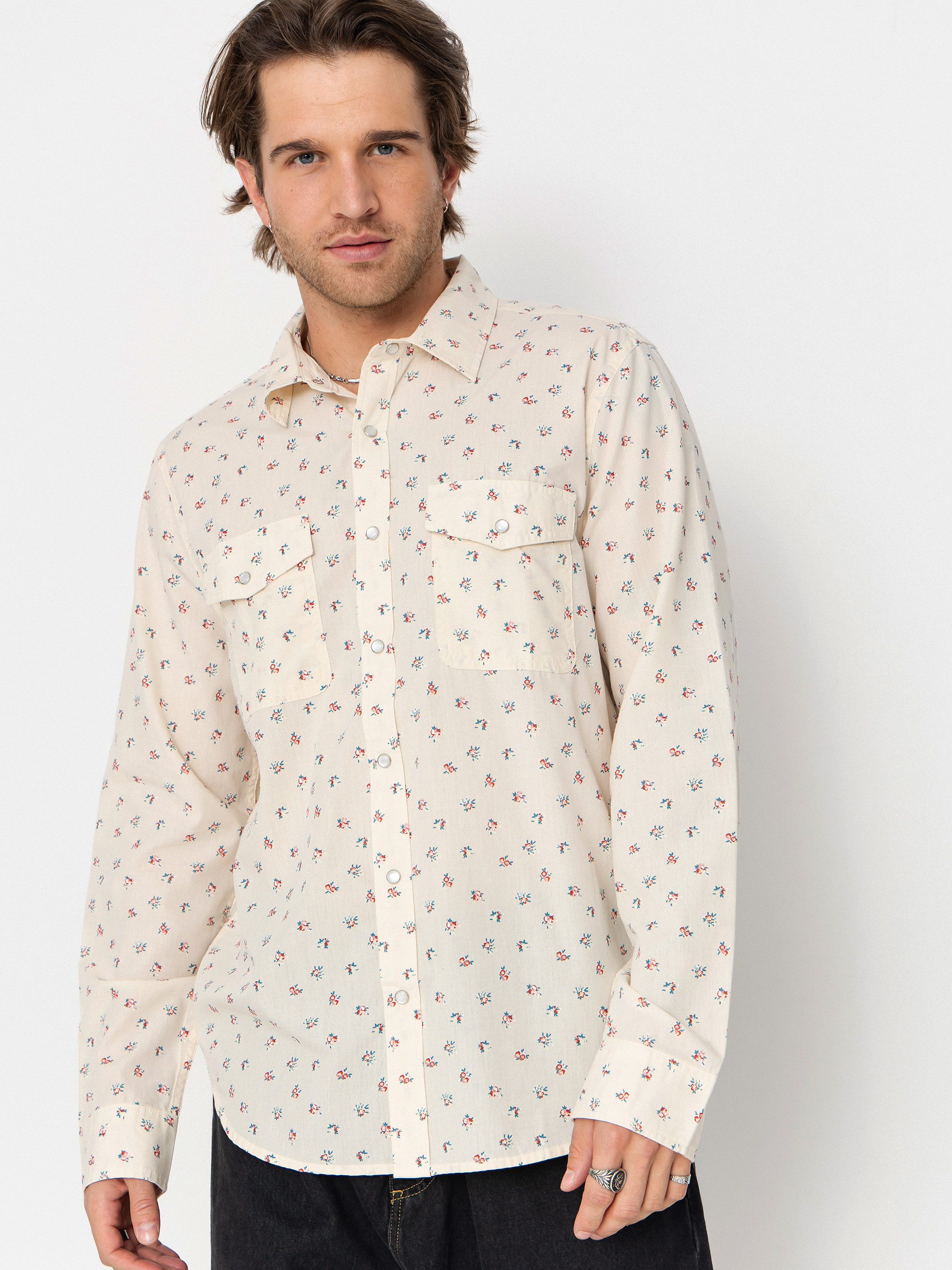 Сорочка Brixton Wayne Wvn Ls (whitecap)