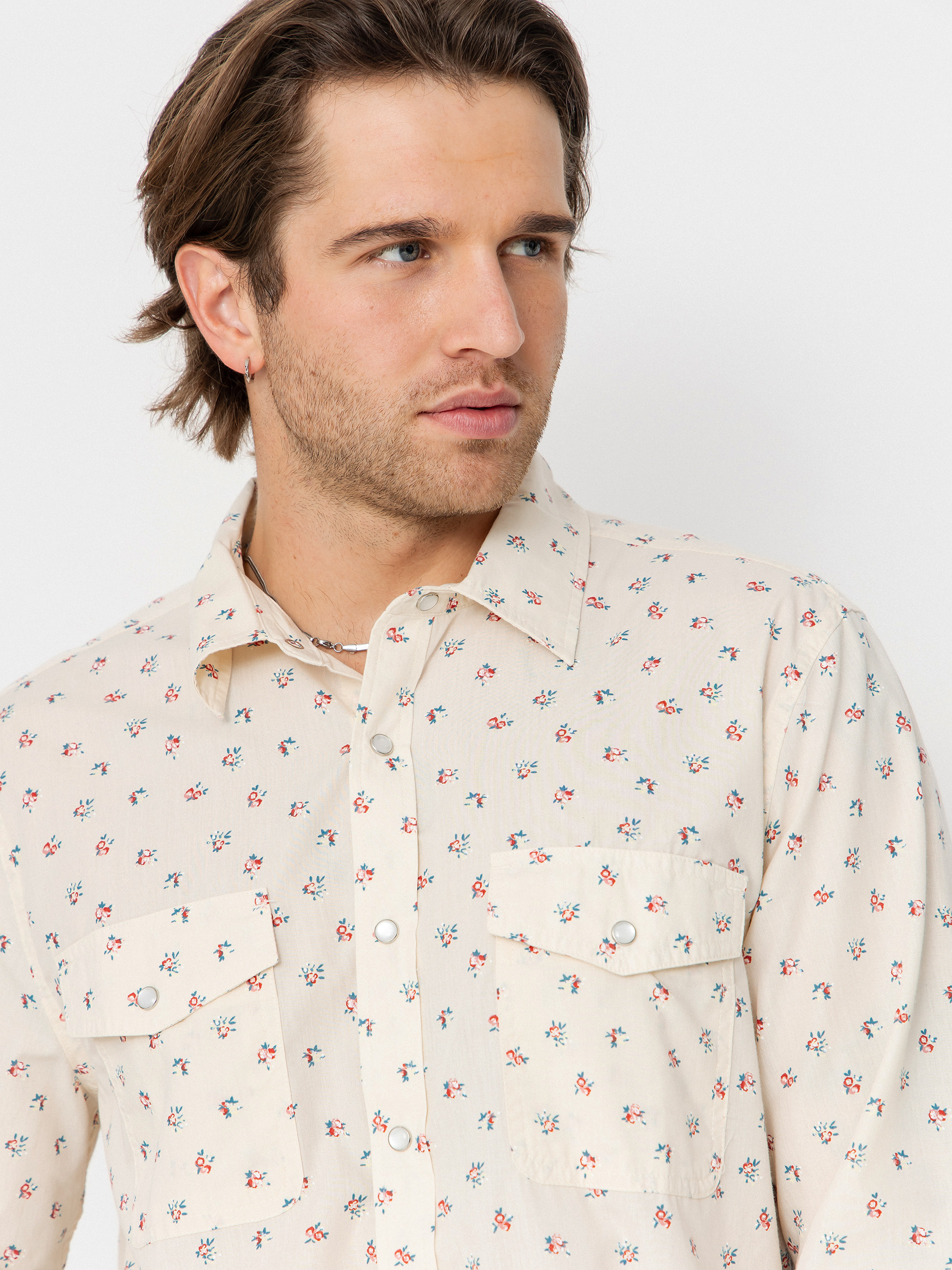 Сорочка Brixton Wayne Wvn Ls (whitecap)