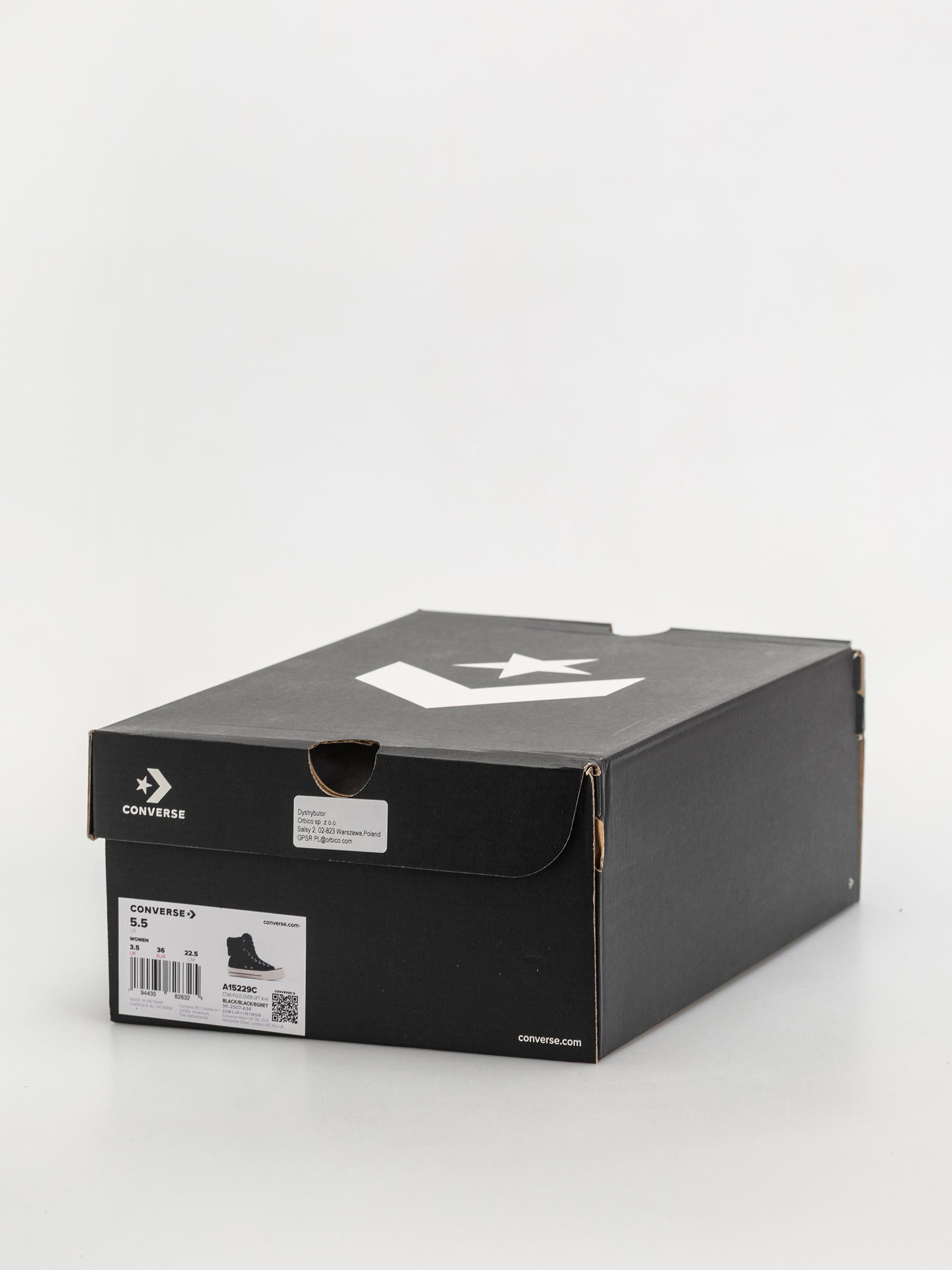 Кеди Converse Chuck Taylor All Star Fold Over Lift Wmn (black/black/black)