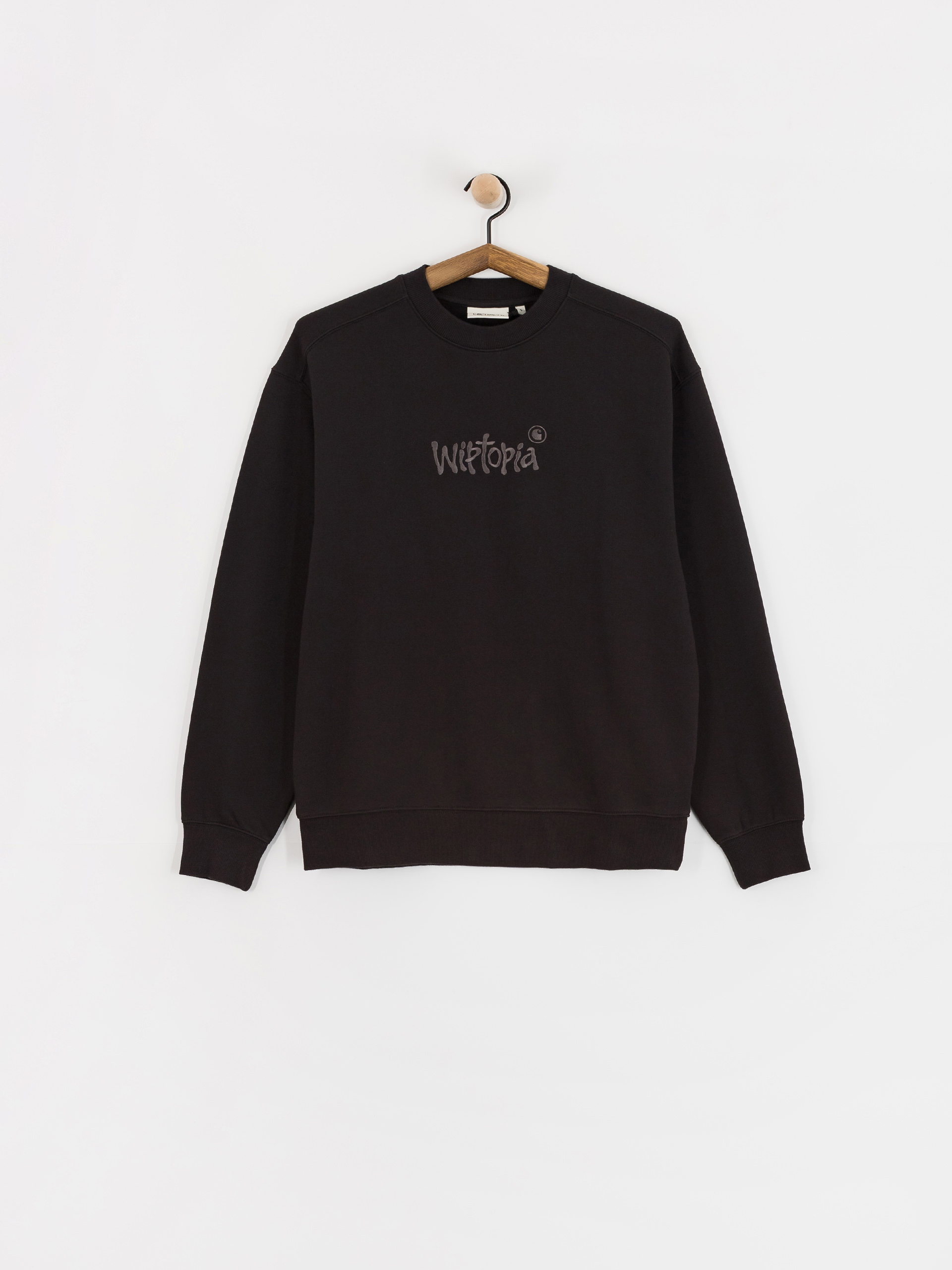 Світшот Carhartt WIP Wiptopia Script Wmn (black/dark grey)