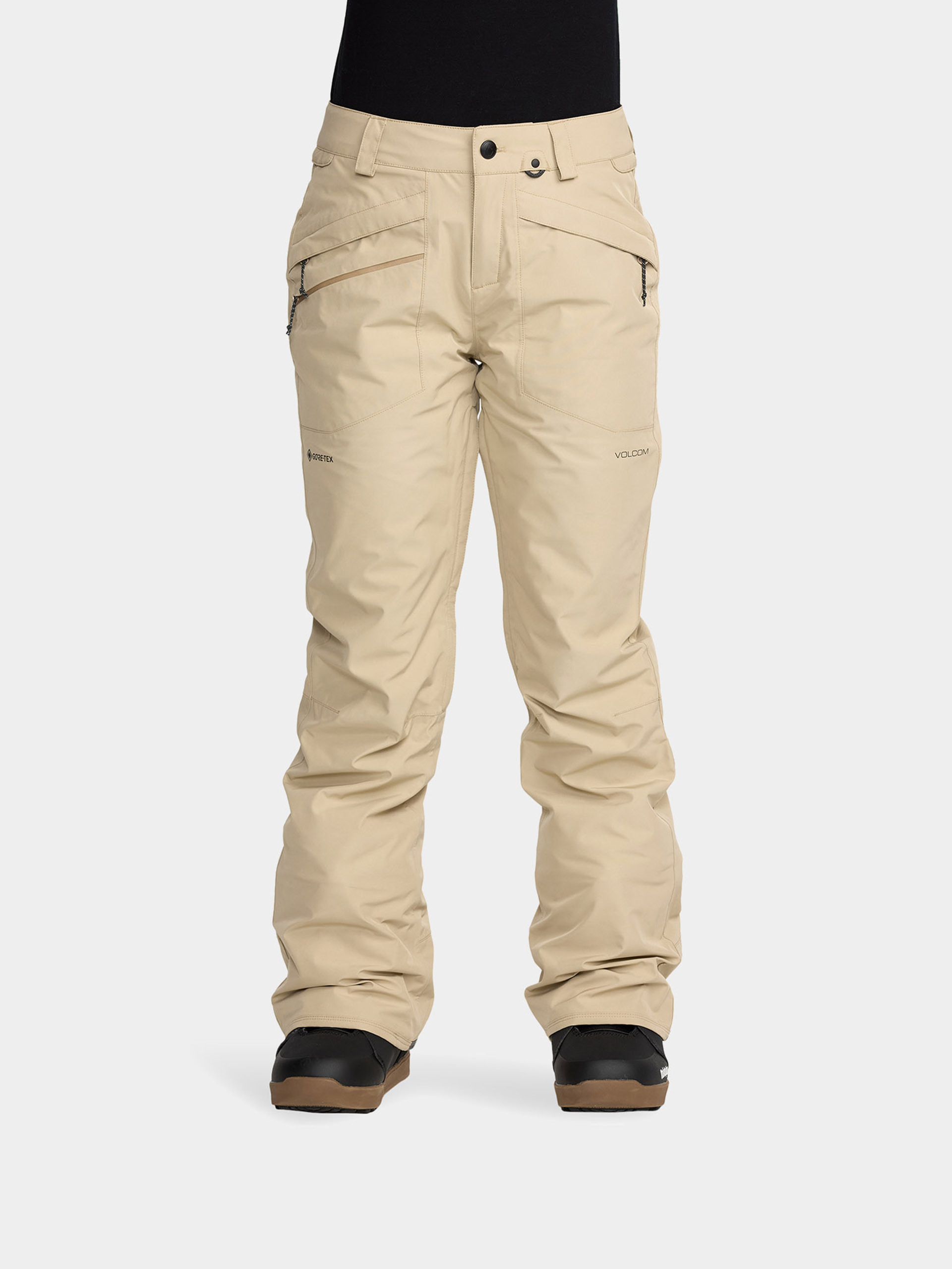 Сноубордичні штани Volcom Swift Bib Overall Wmn - бежевий (sand)