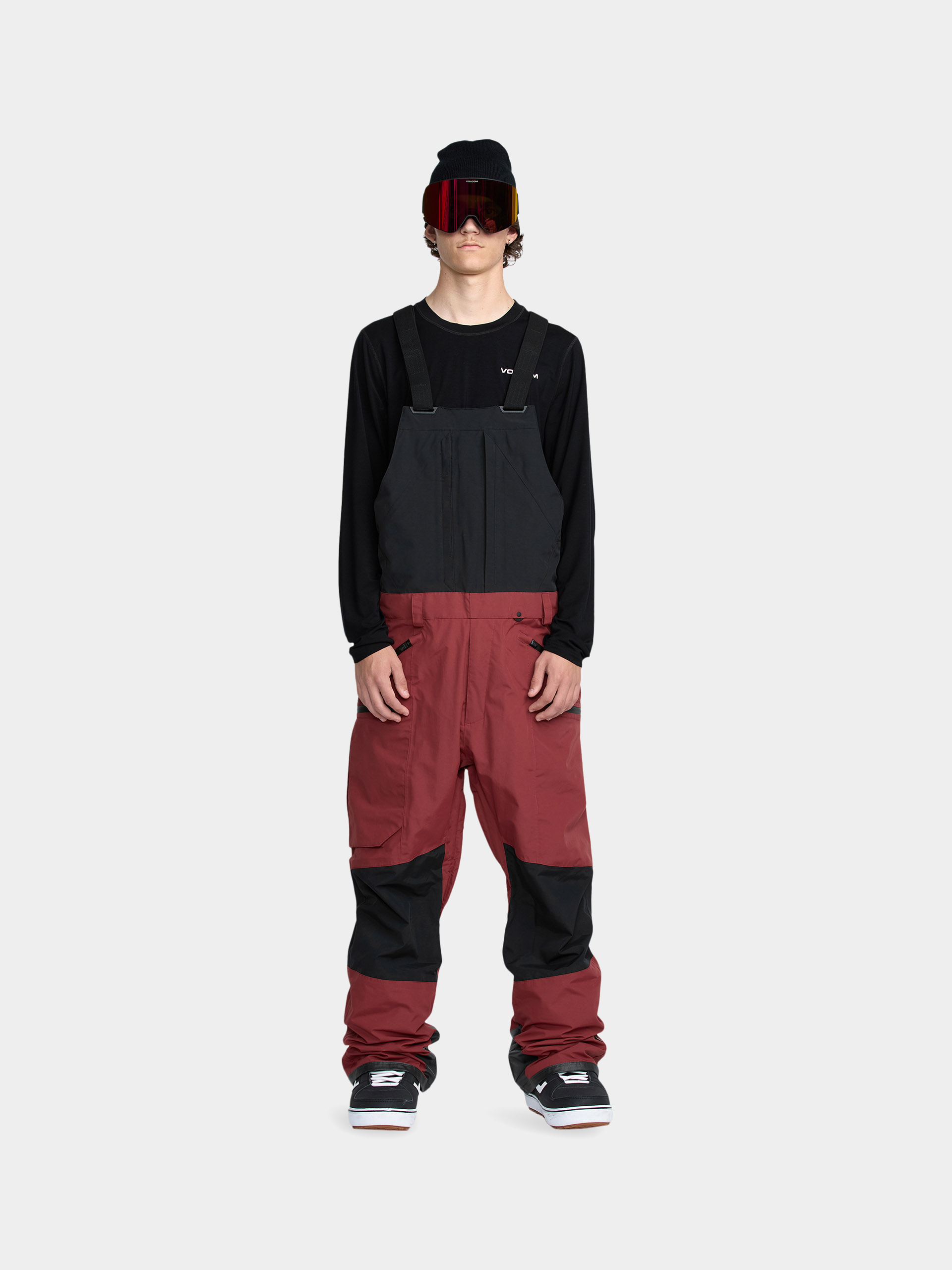 Сноубордичні штани Volcom Rain Gore Tex Bib Overall (burnt red)
