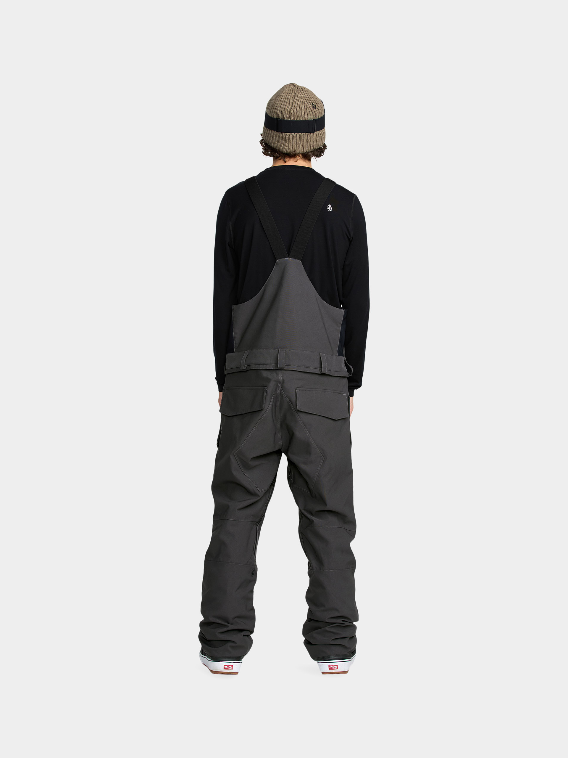 Чоловічі Сноубордичні штани Volcom Roan Bib Overall (dark grey)