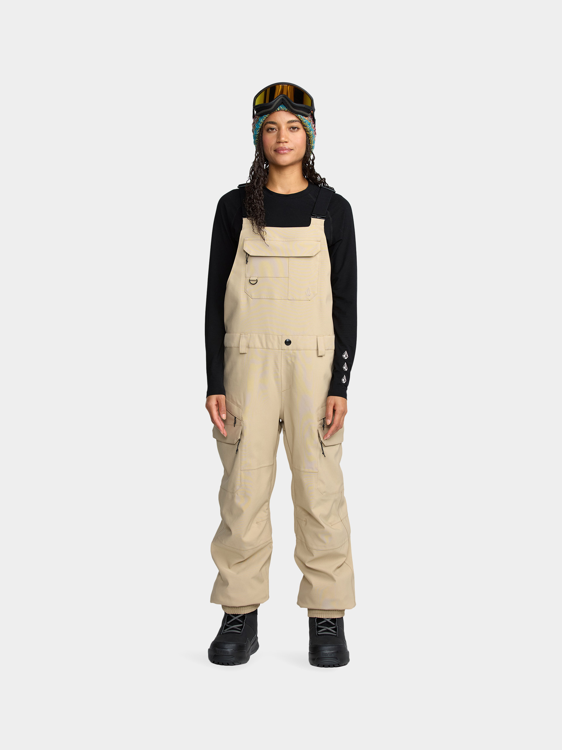 Сноубордичні штани Volcom Creston 3D Stretch Bib Overall Wmn (oatmeal)