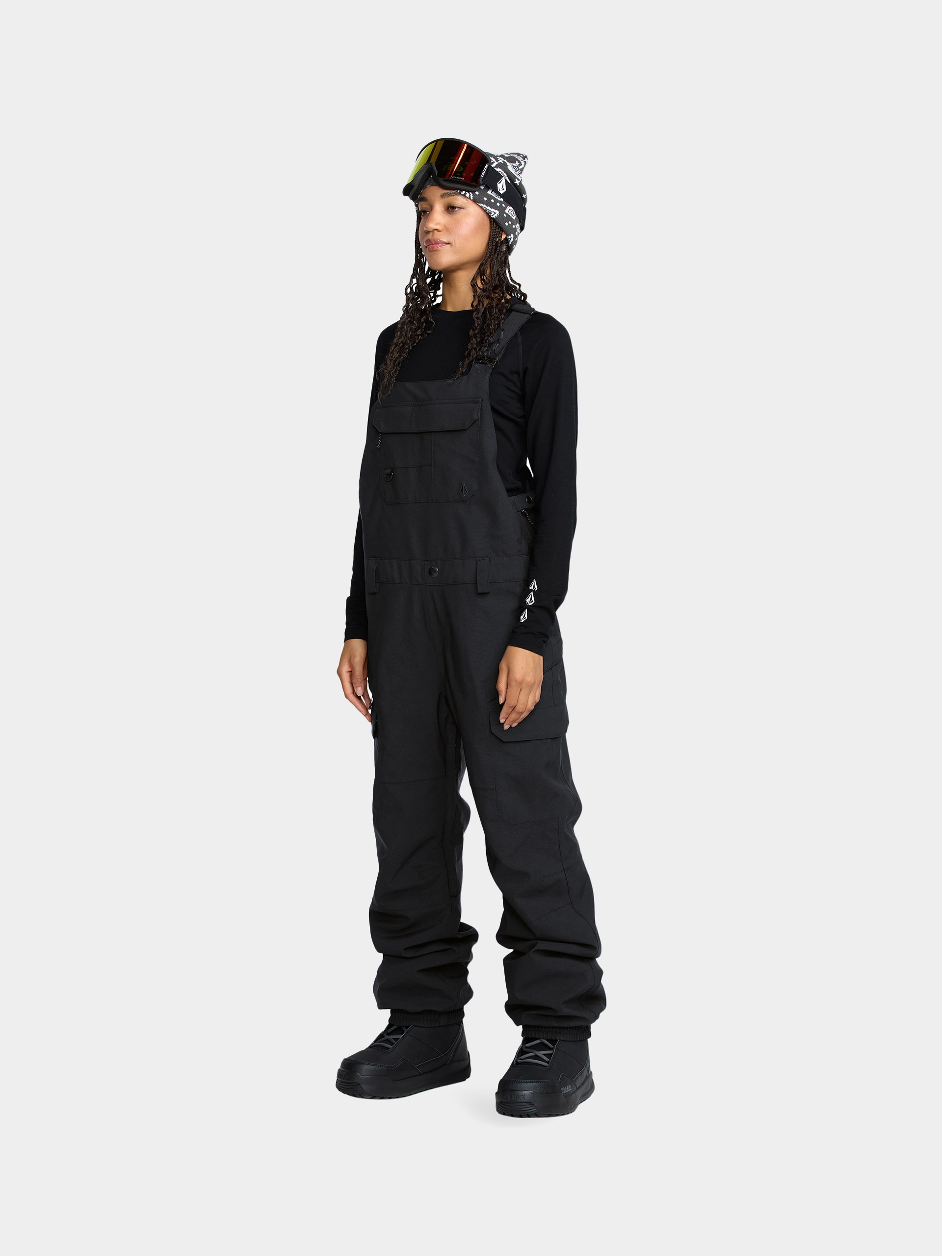 Жіночі Сноубордичні штани Volcom Creston 3D Stretch Bib Overall (black)