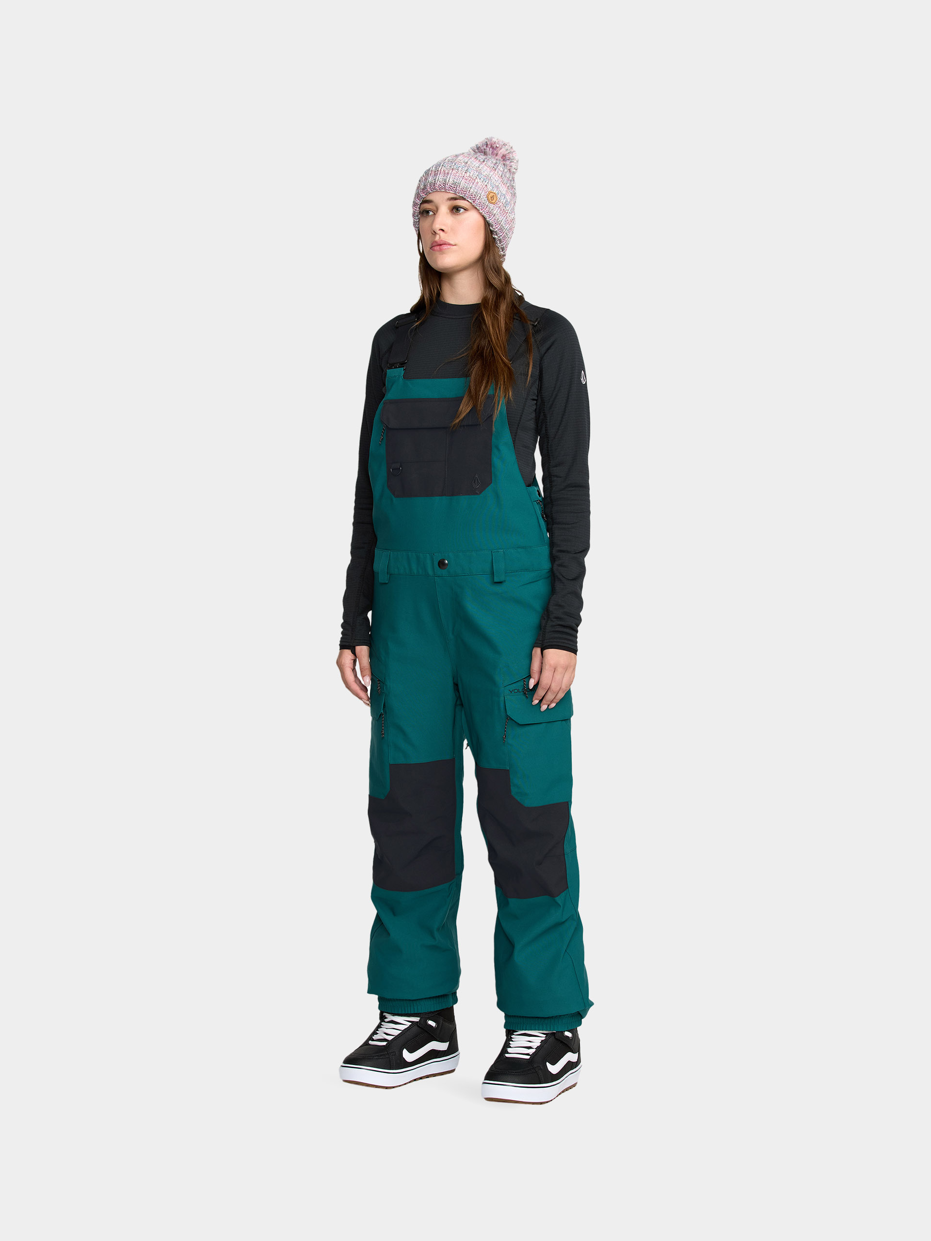 Жіночі Сноубордичні штани Volcom Creston 3D Stretch Bib Overall (atlantic deep)