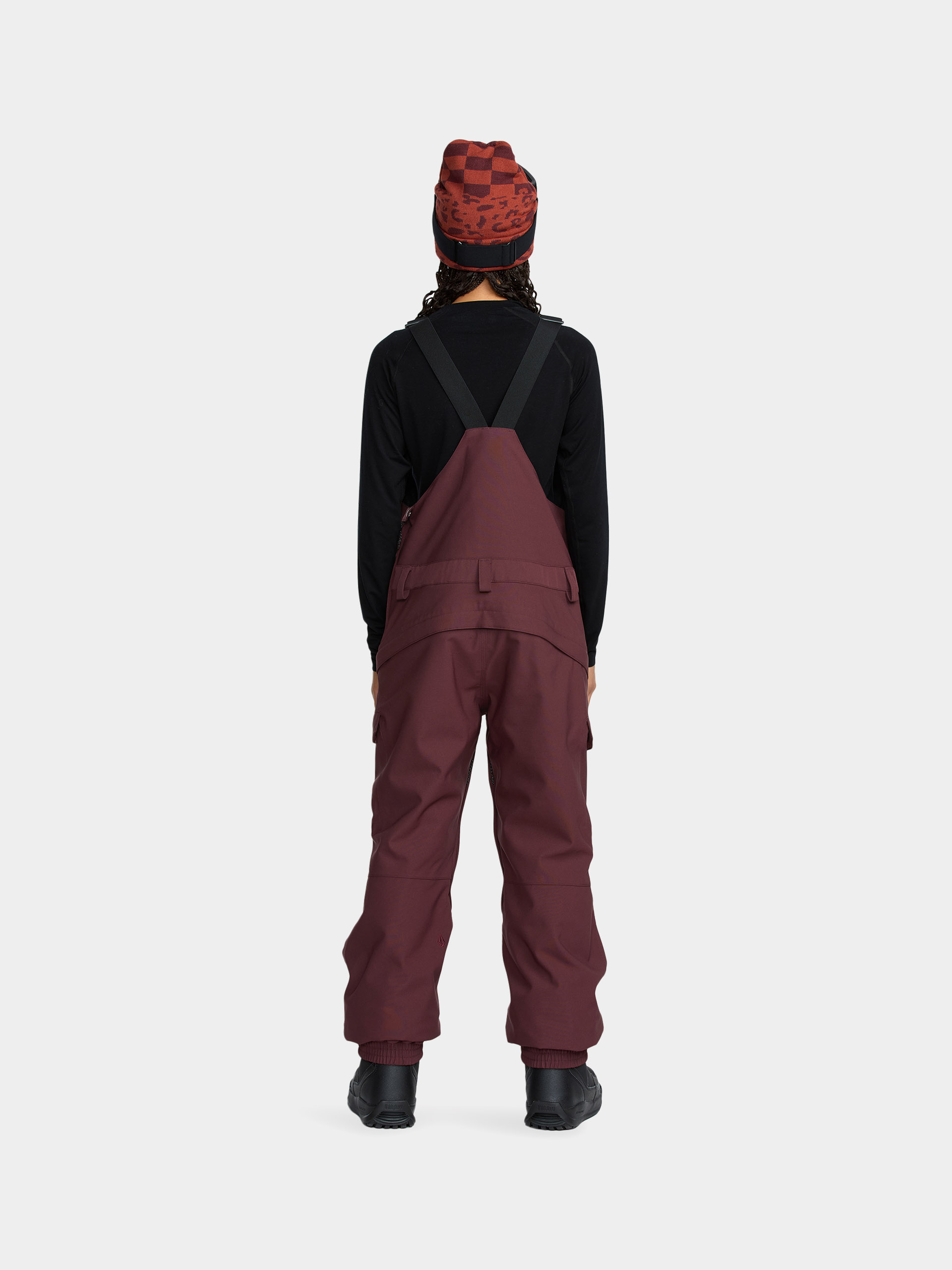 Жіночі Сноубордичні штани Volcom Creston 3D Stretch Bib Overall (oxblood)