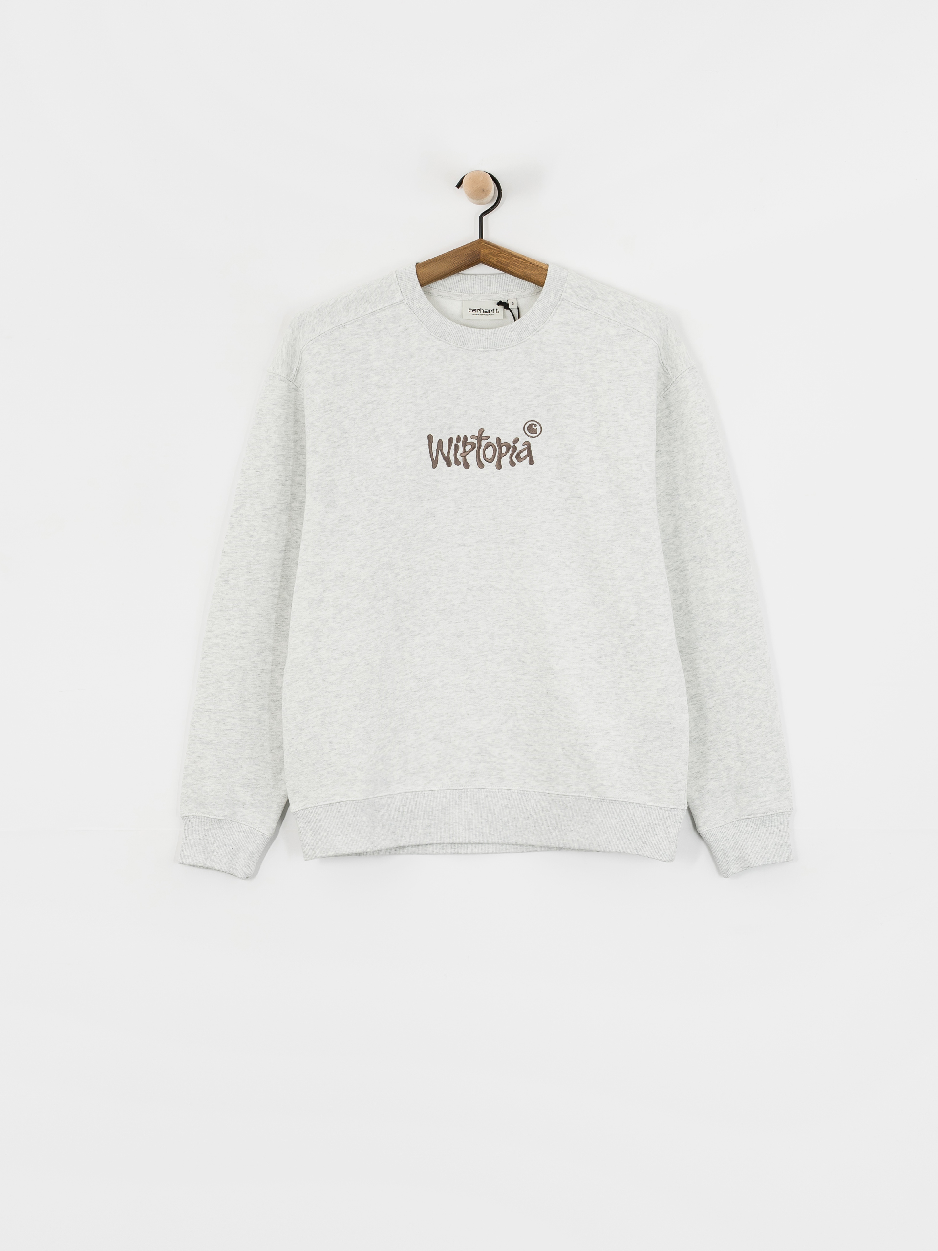 Світшот Carhartt WIP Wiptopia Script Wmn (ash heather/dusky beige)