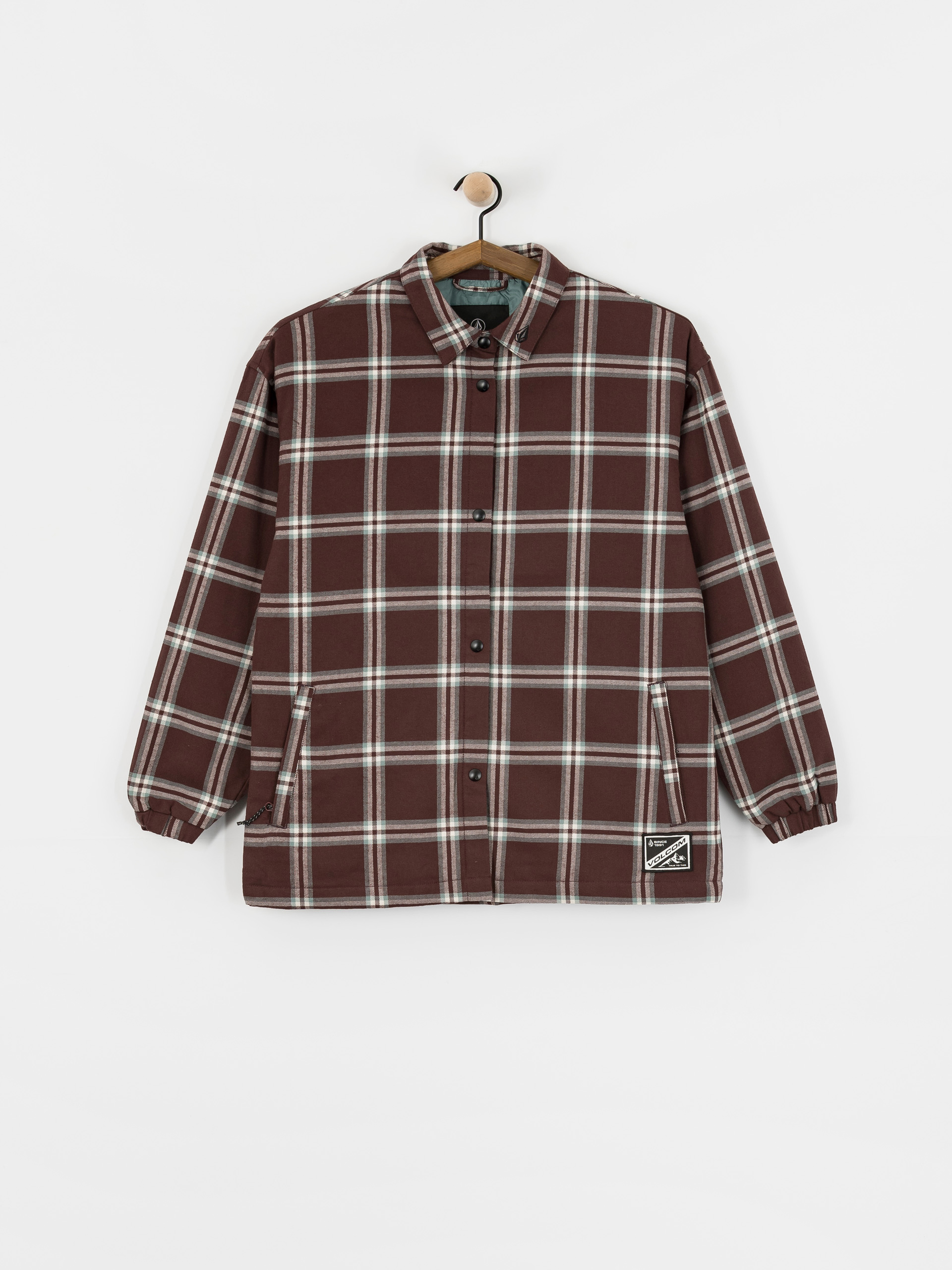Жіноча Сноубордична куртка Volcom Ins Riding Flannel (oxblood)